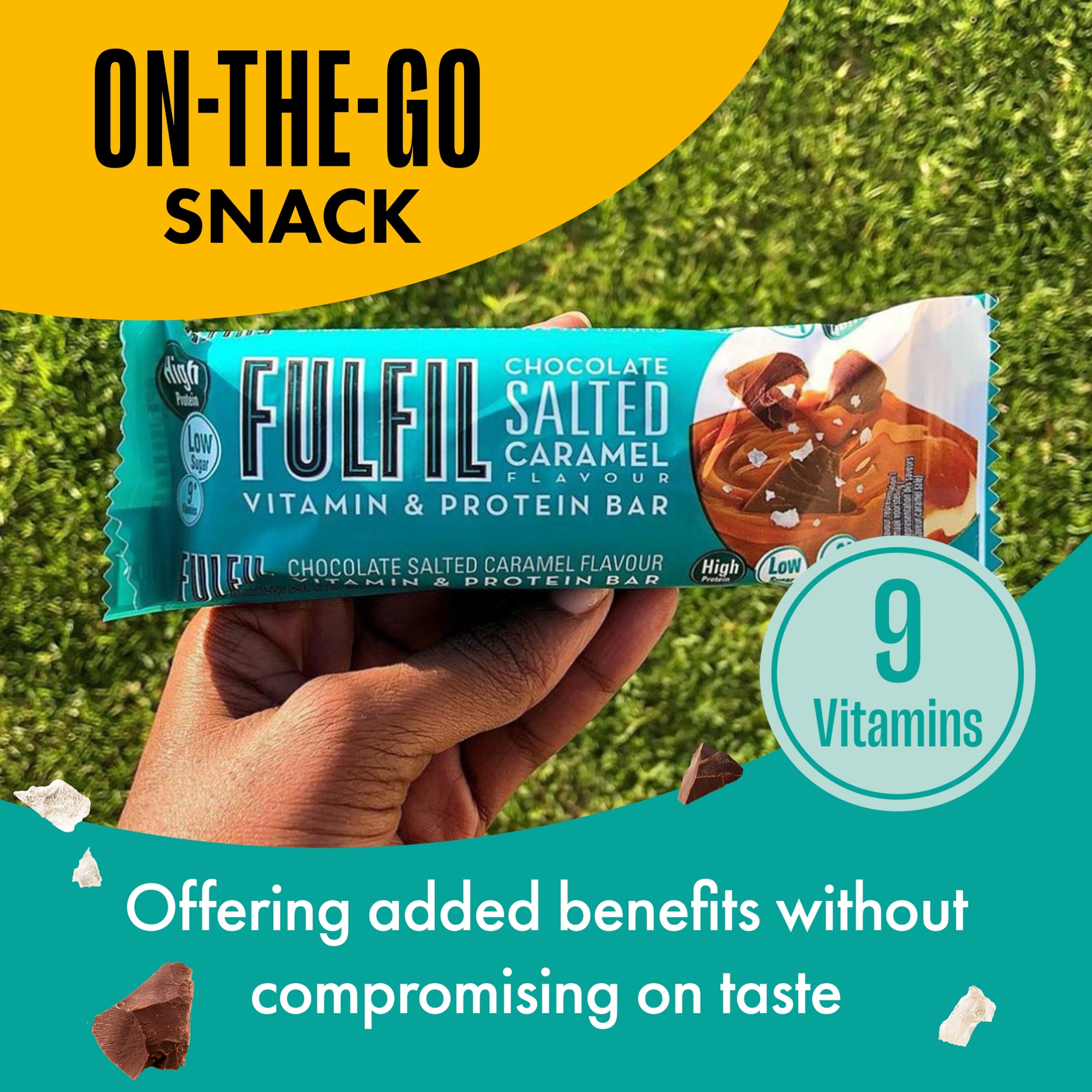 Fulfil Vitamin & Protein Bar - Chocolate Salted Caramel 55g thumbnail 4