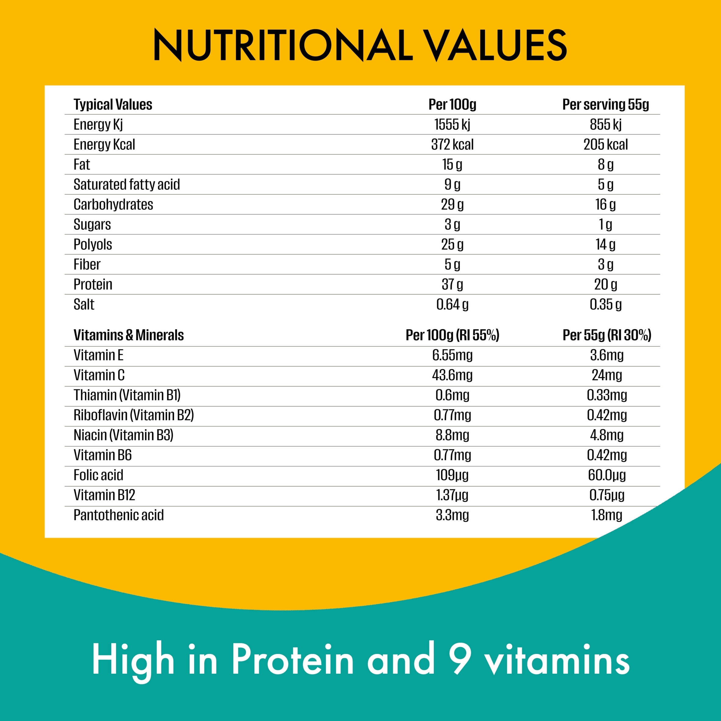 Fulfil Vitamin & Protein Bar - Chocolate Salted Caramel 55g thumbnail 5