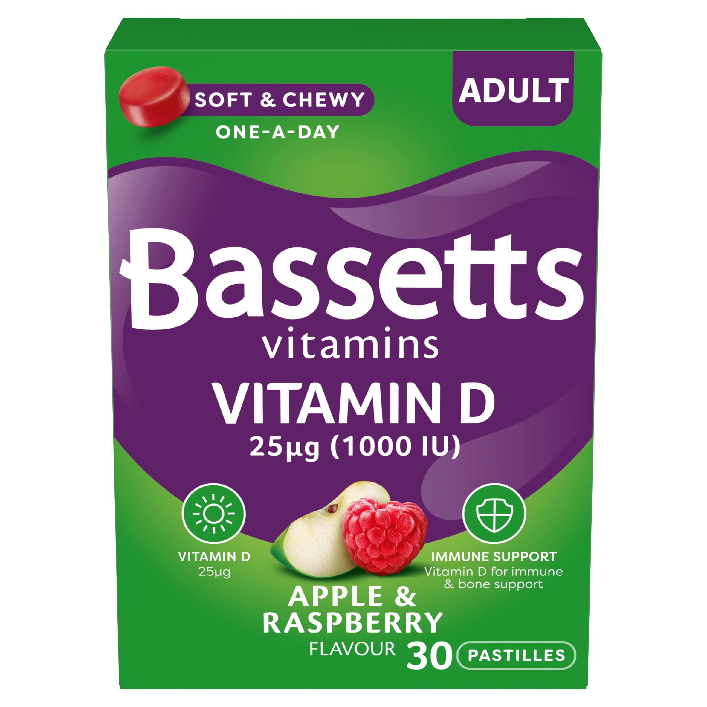 Bassetts Vitamins Adult Vitamin D Apple & Raspberry