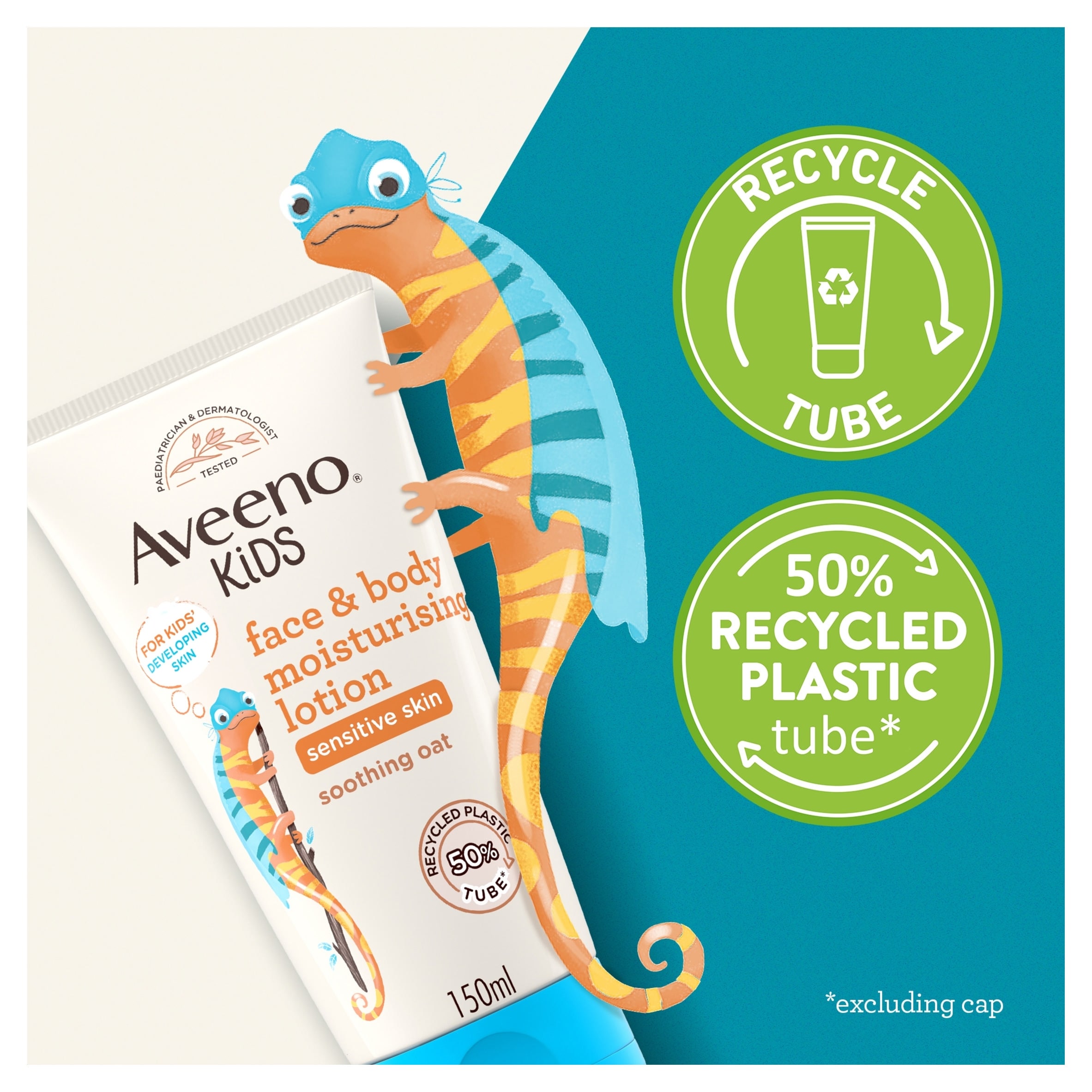 Aveeno Kids Moisturising Face & Body Lotion Kids Moisturiser 150ml thumbnail 5