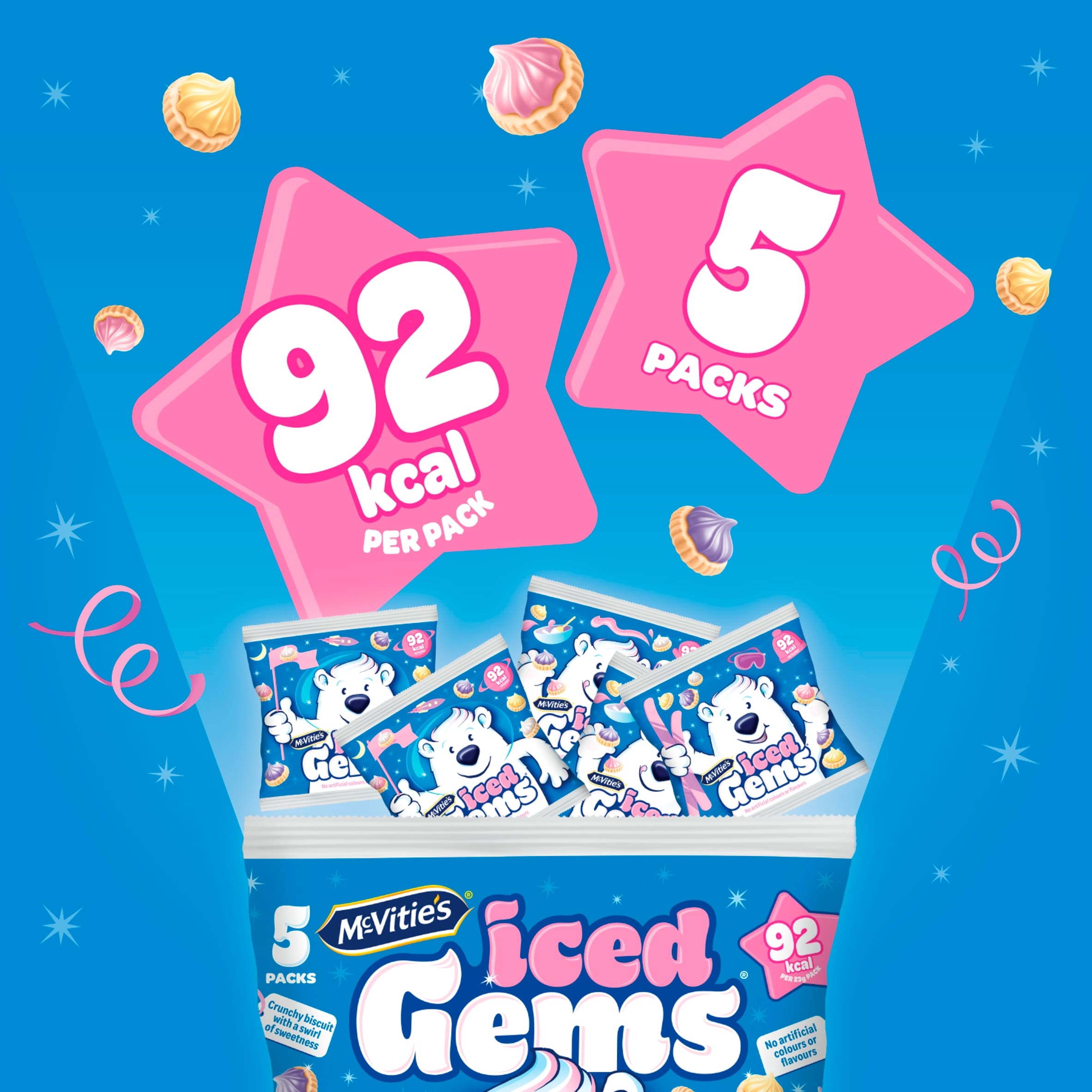 McVitie's Iced Gems Biscuits Multipack 5 x 23g thumbnail 5
