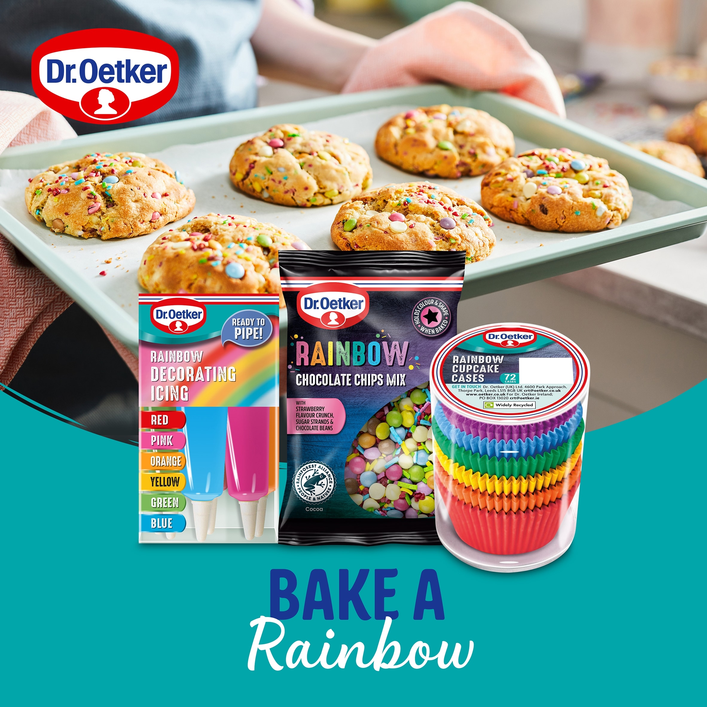Dr. Oetker Rainbow Chocolate Chips Mix 90G thumbnail 4