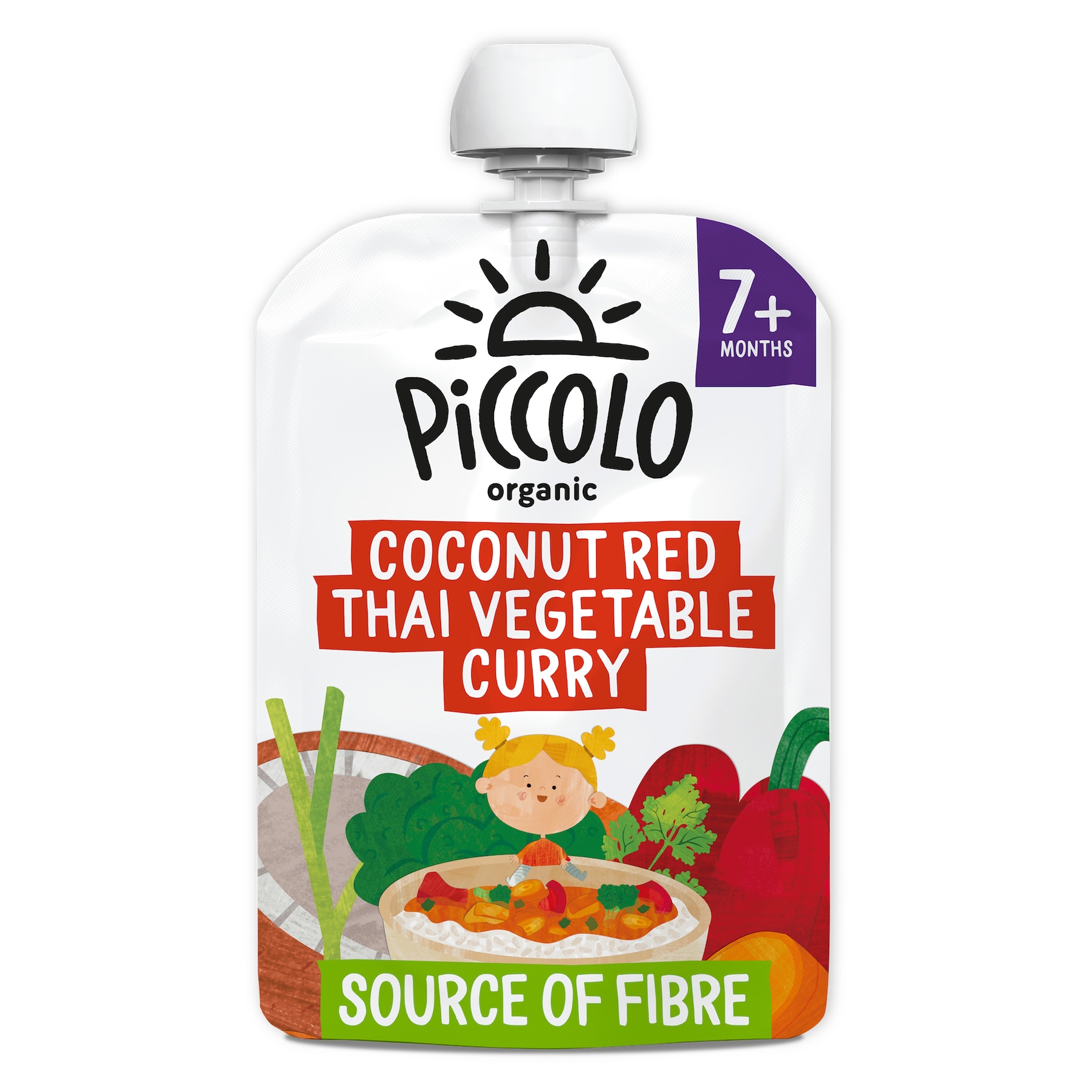 Piccolo Vegetable Thai Curry Organic Pouch 7mths+