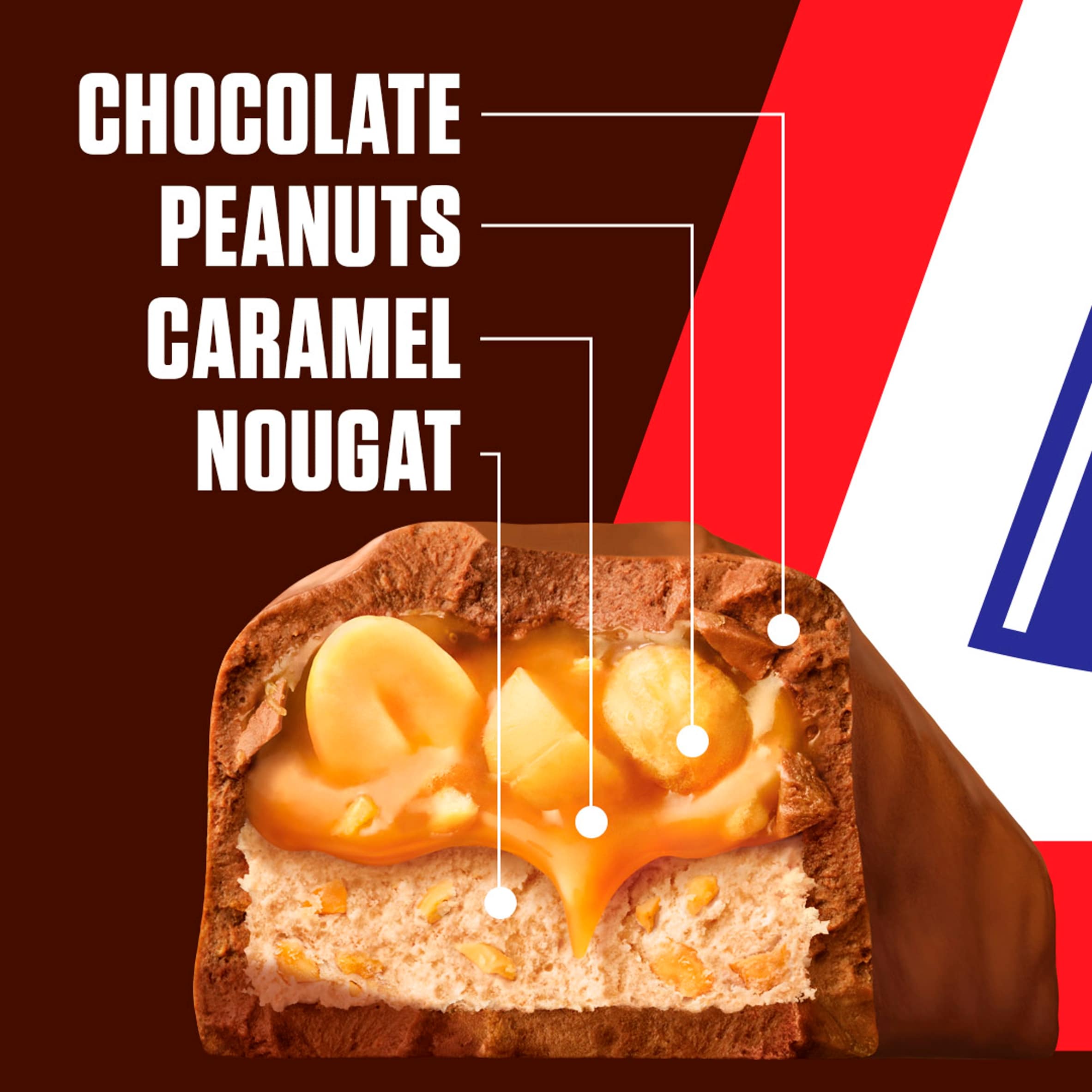 Snickers Milk Chocolate Bars Multipack 4 X 41.7G thumbnail 2