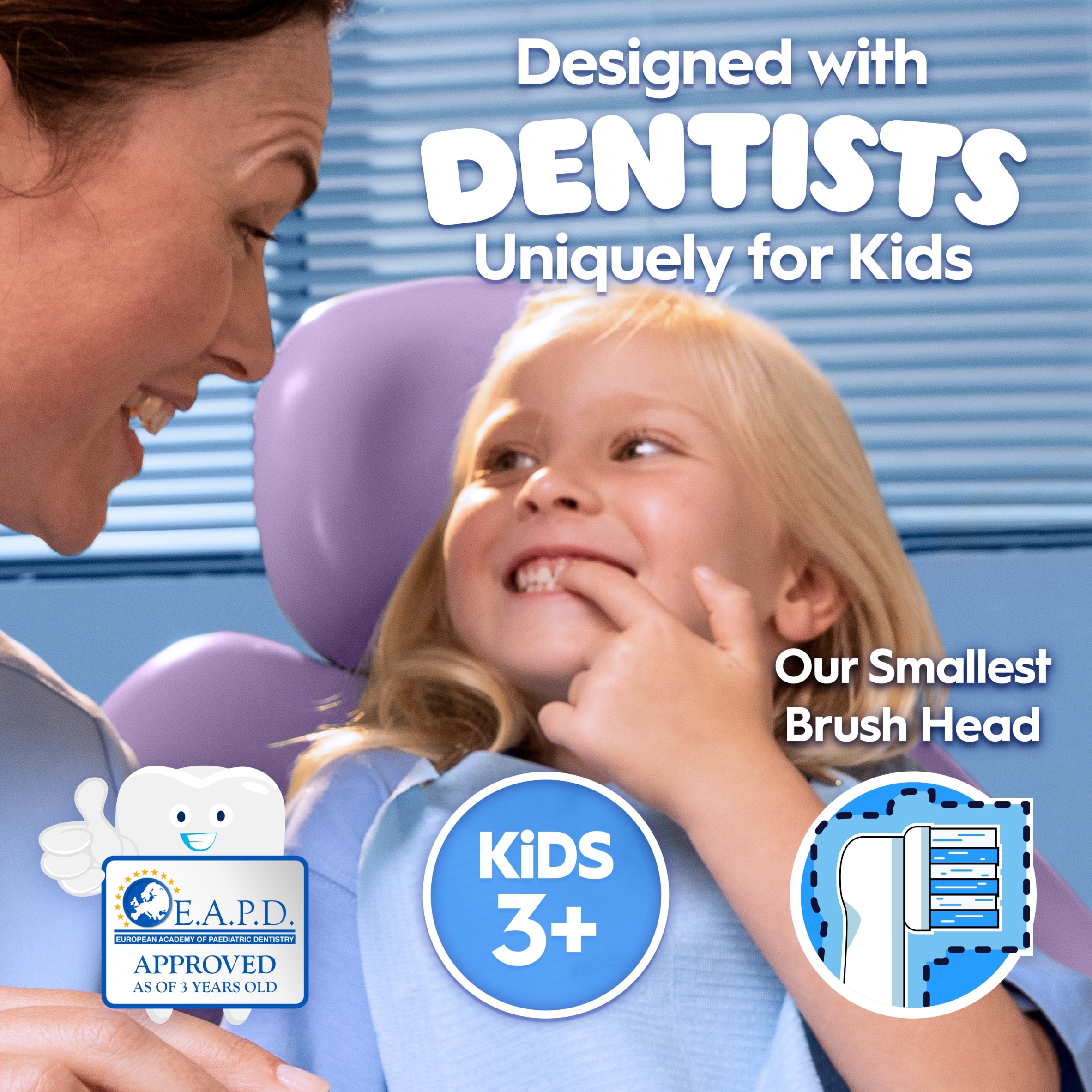 Oral-B Pro Kids 3+ Frozen Electric Toothbrush Replacement Heads 4 Pack thumbnail 3