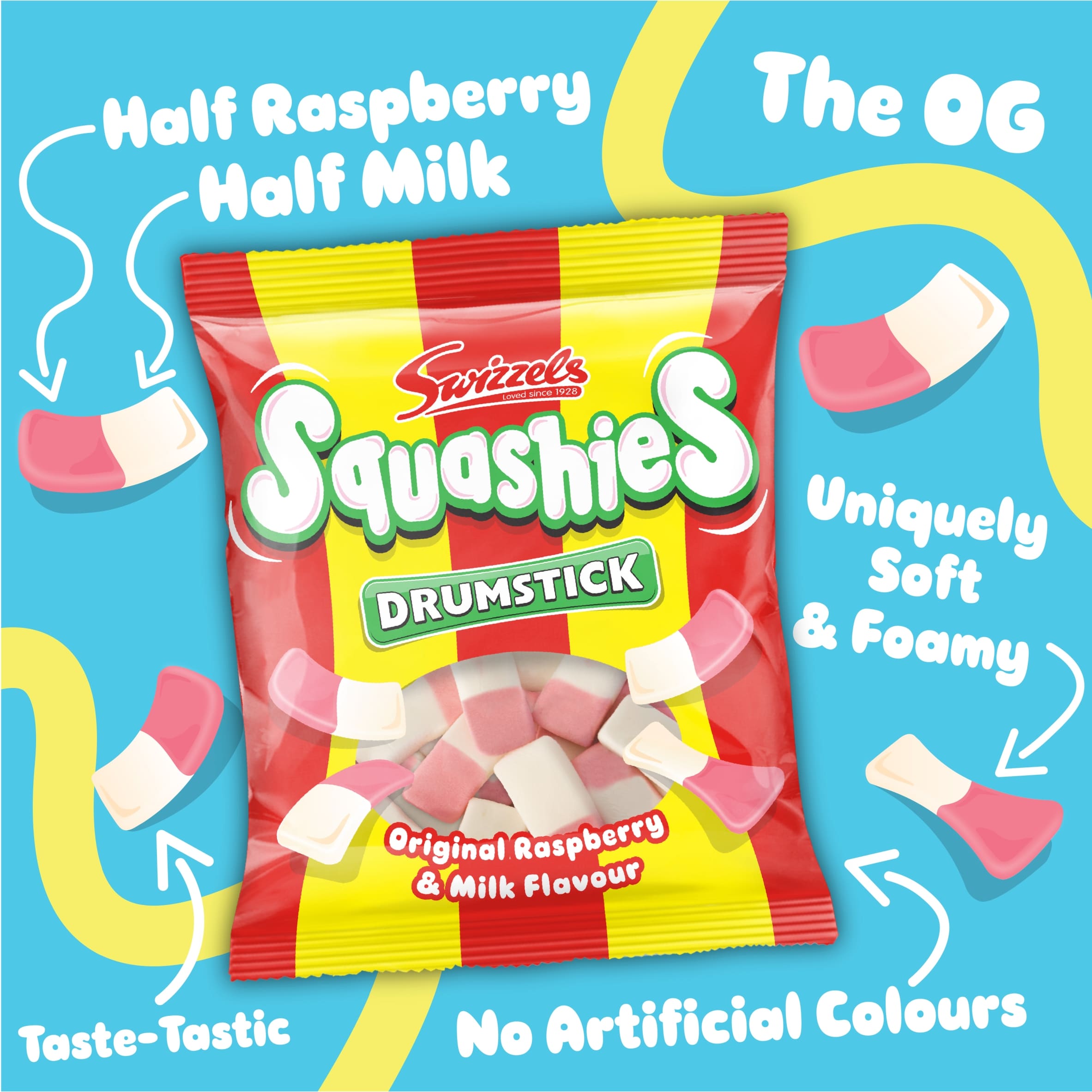 Swizzels Drumstick Squashies Gums Original 140G thumbnail 2