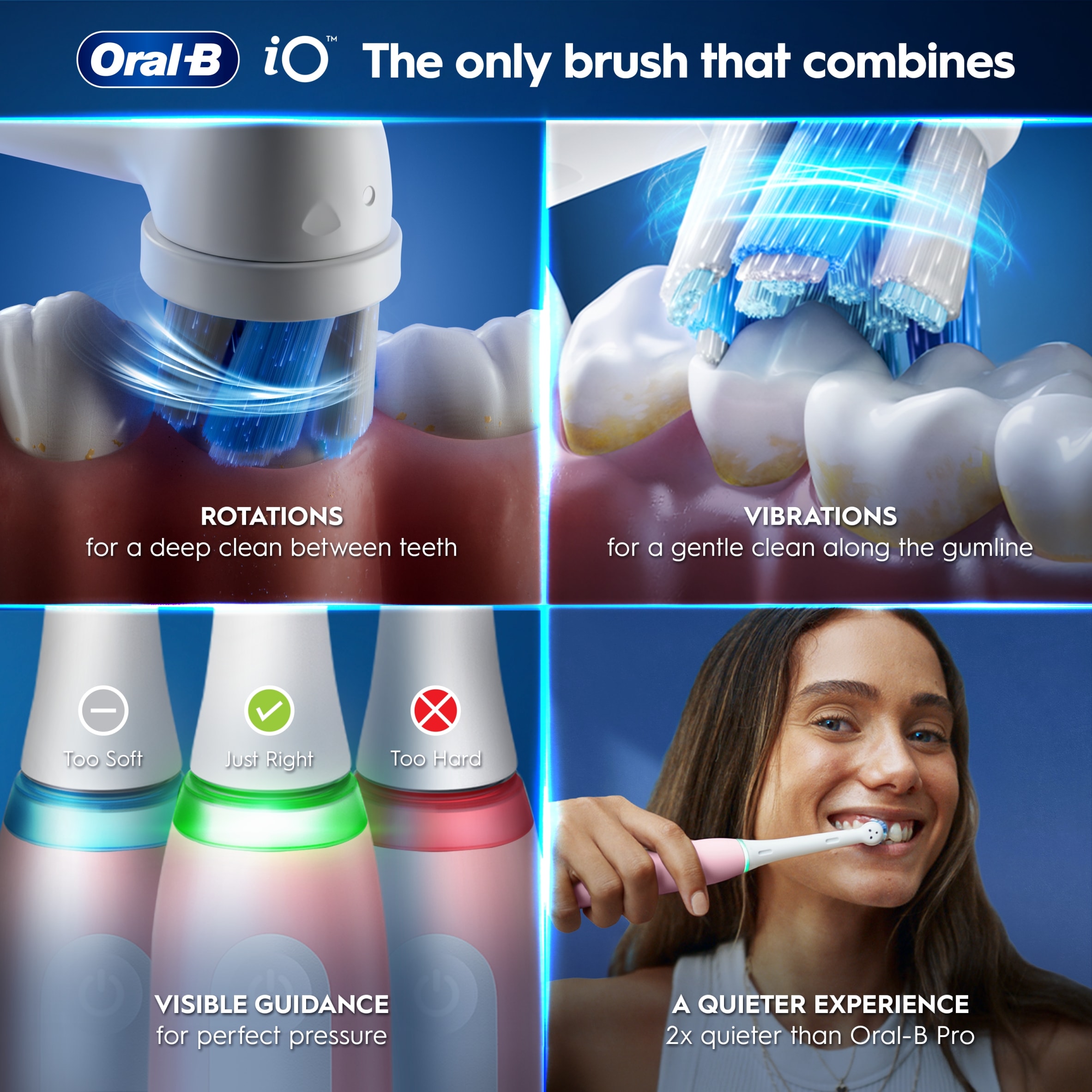 Oral-B Io3 Pink Electric Toothbrush & Travel Case thumbnail 2