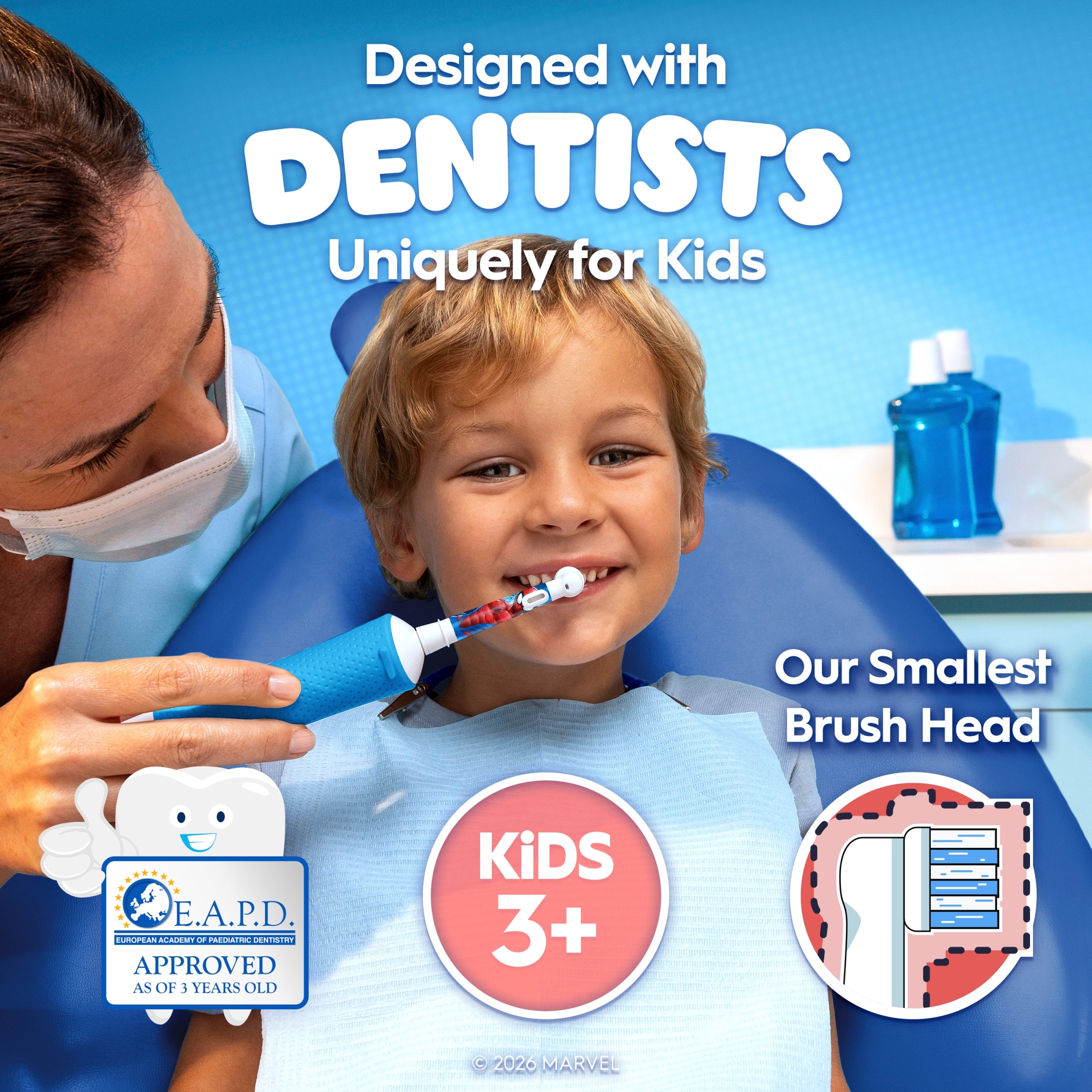 Oral-B Pro Kids Toothbrush Heads - Spiderman 4 Pack thumbnail 3
