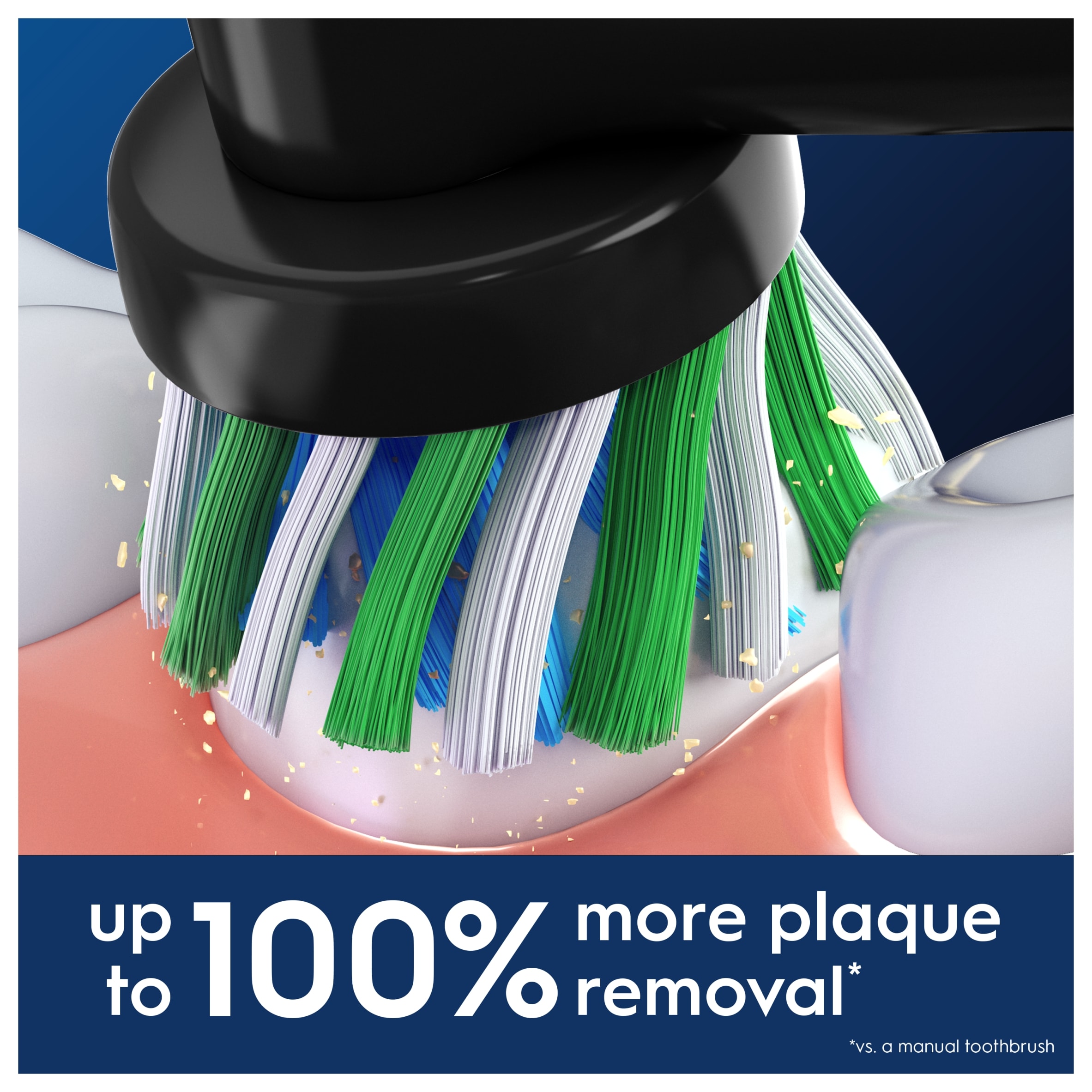 Oral-B Pro Cross Black Electric Toothbrush Replacement Heads 5 Pack thumbnail 3