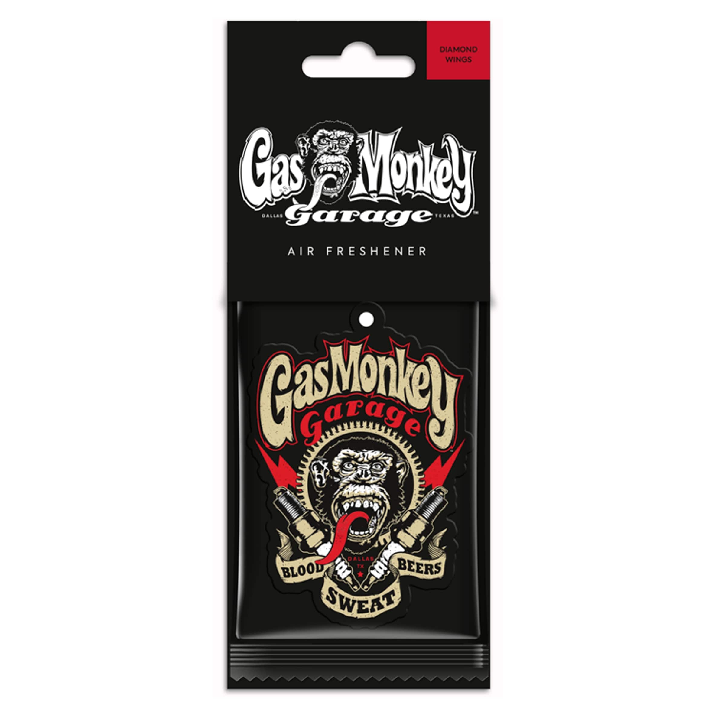 Gas Monkey Yellow Diamond Wings Air Freshener