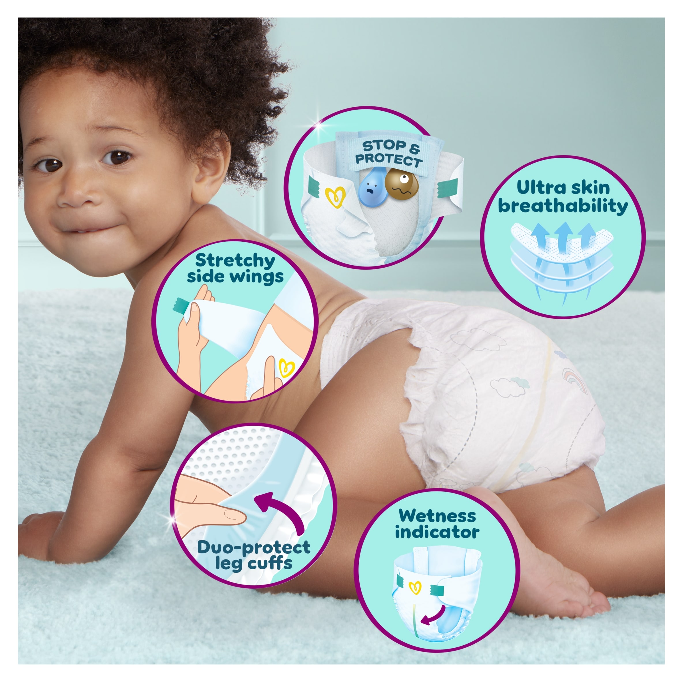 Pampers Premium Protection Size 5 32 Nappies thumbnail 3