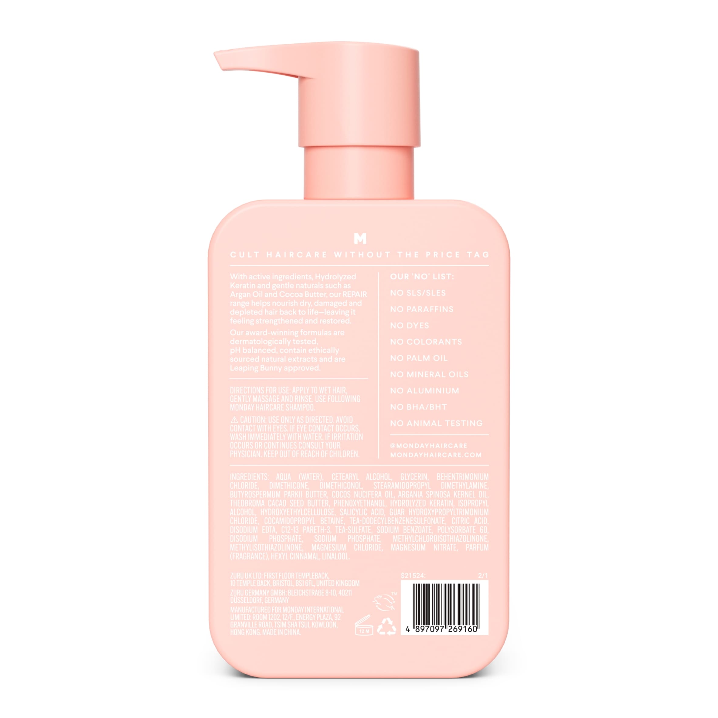 Monday Repair Keratin Conditioner 354Ml thumbnail 2