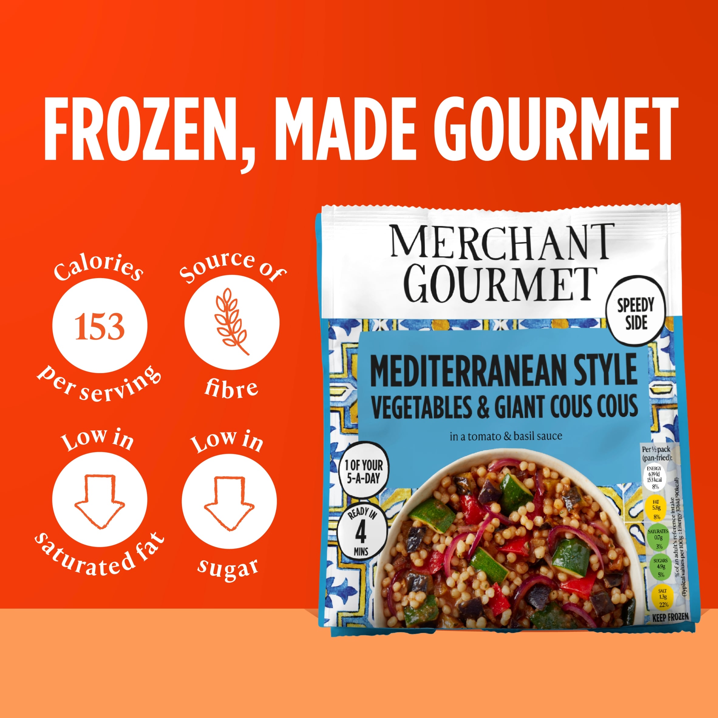 Merchant Gourmet Herby Mediterranean Vegetables & Couscous 400G thumbnail 3
