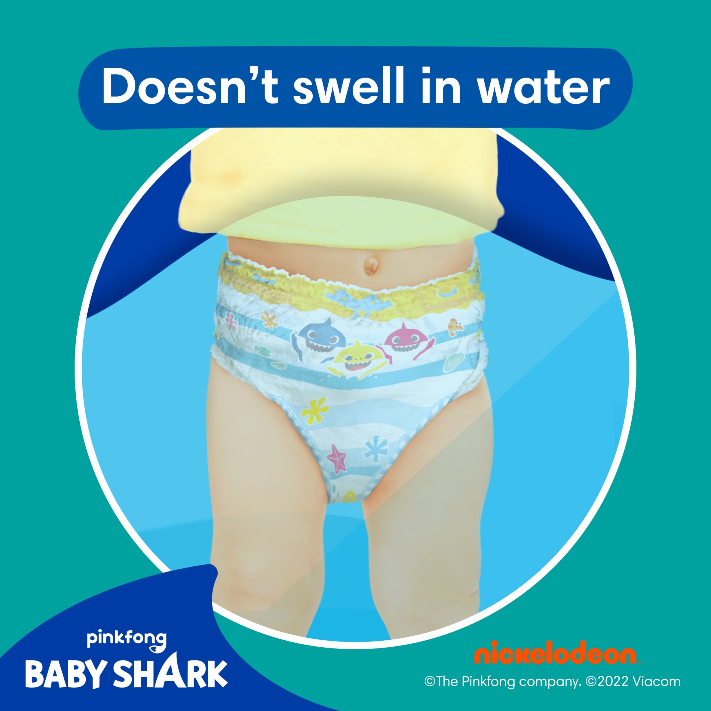 Pampers Splashers Baby Shark Size 3-4 Swim Nappies 12 Pack thumbnail 4