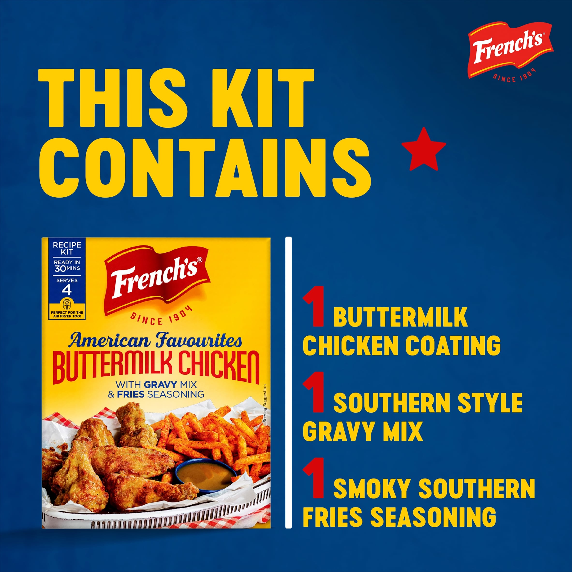 French's Buttermilk Chicken with Fries Seasoning Recipe Kit 85G thumbnail 3