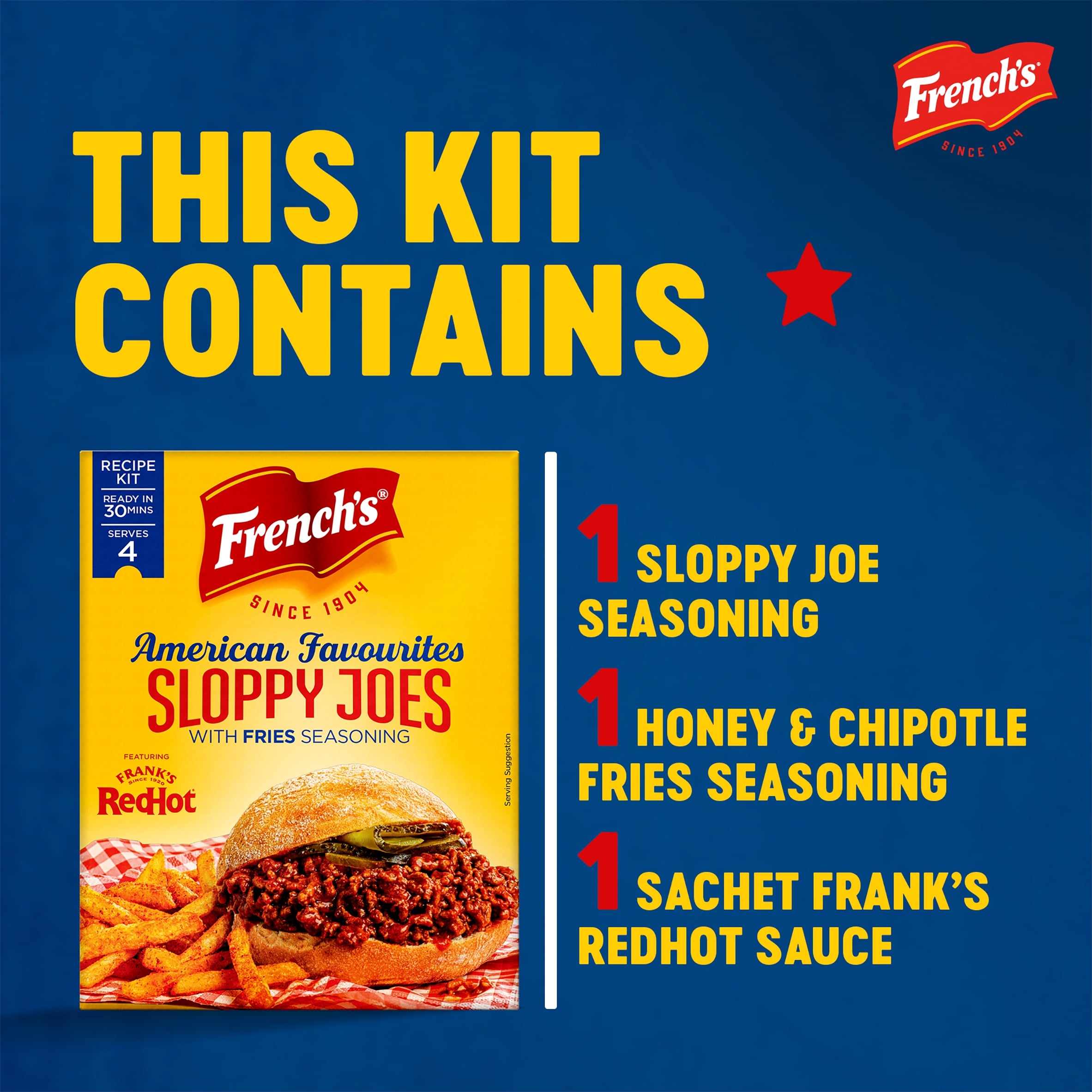 French's Sloppy Joes with Fries Seasoning Recipe Kit 105G thumbnail 3
