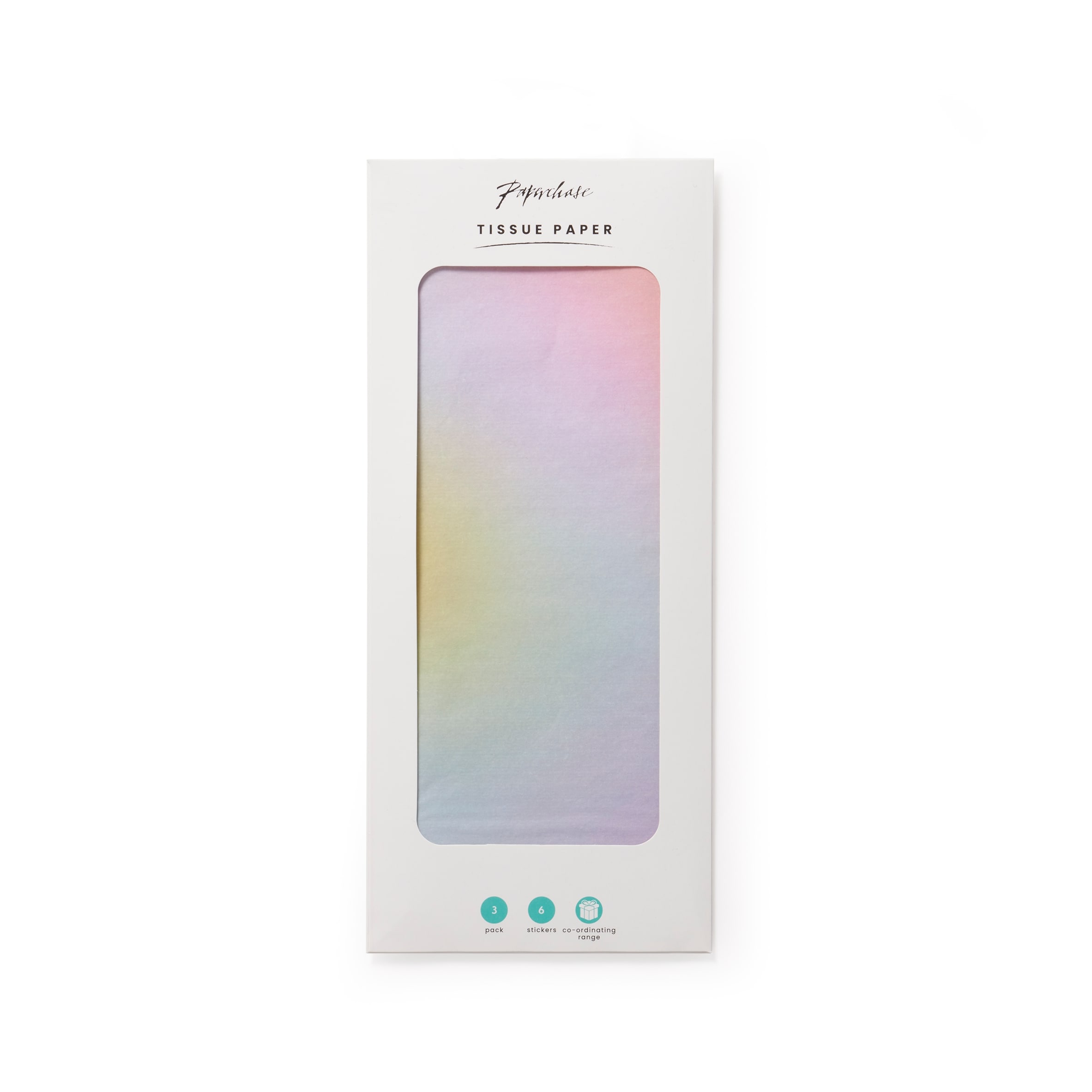 Paperchase Ombre 3 Pack Tissue Paper & Stickers