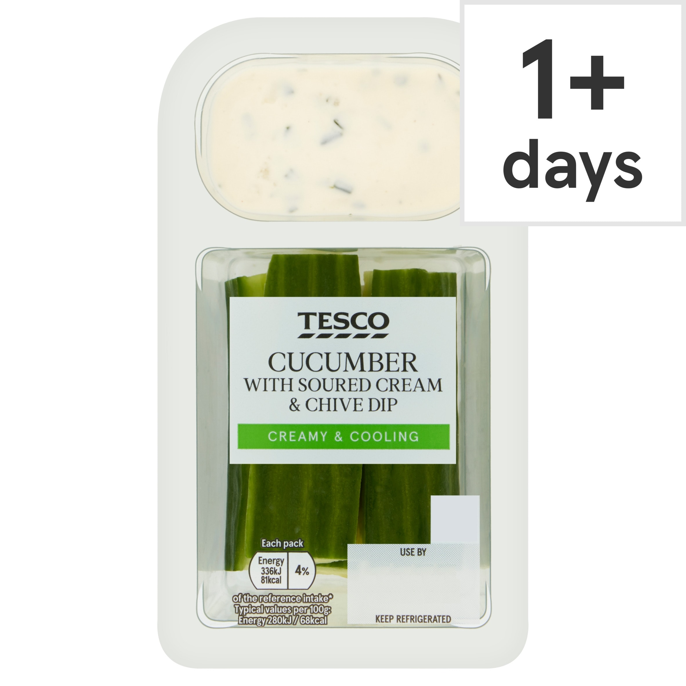 Tesco Cucumber With Soured Cream & Chive Dip 120g