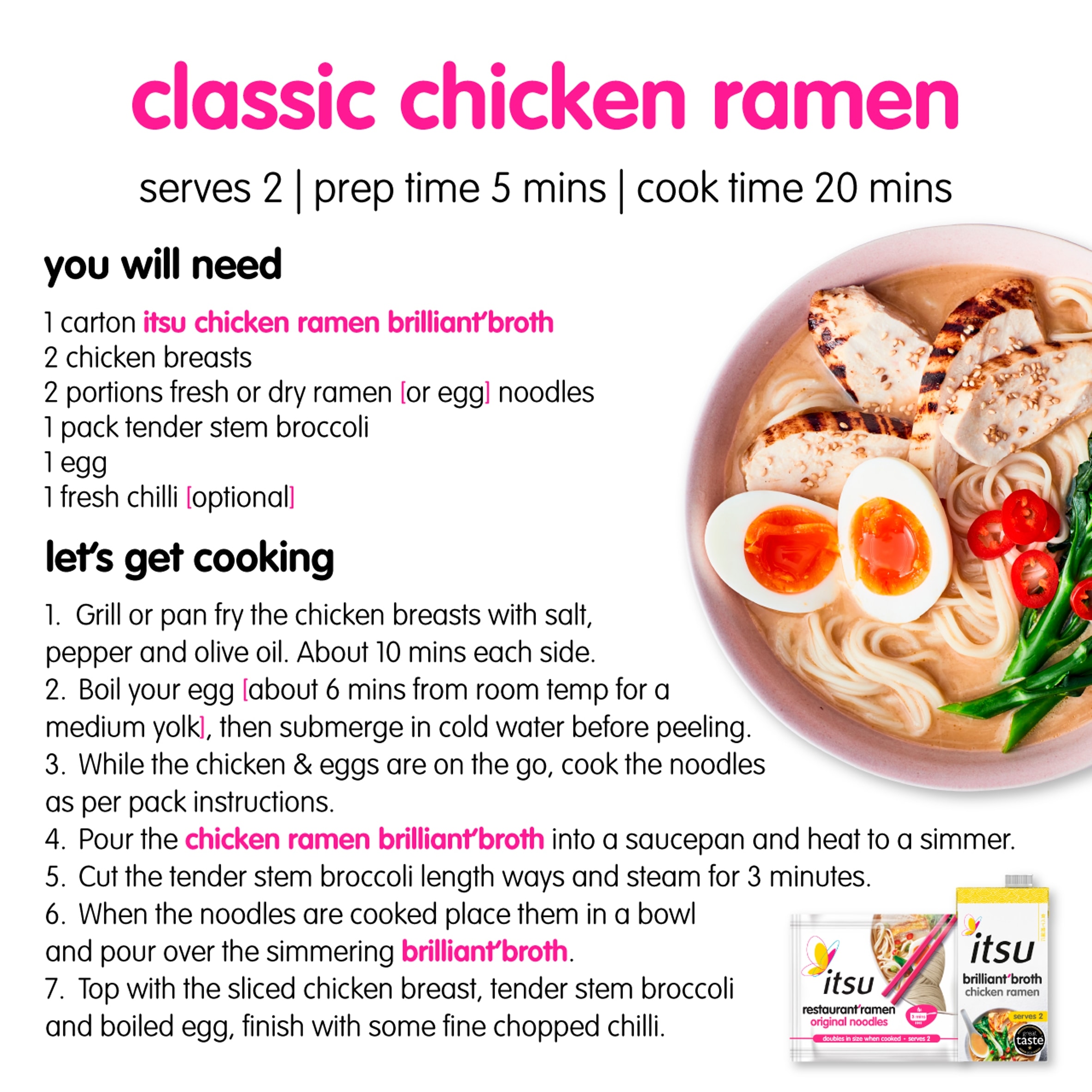 Itsu Brilliant' Broth Chicken Ramen 500ml thumbnail 5