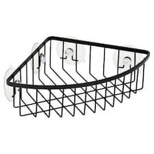 F&F Home Black Wire Corner Suction Caddy