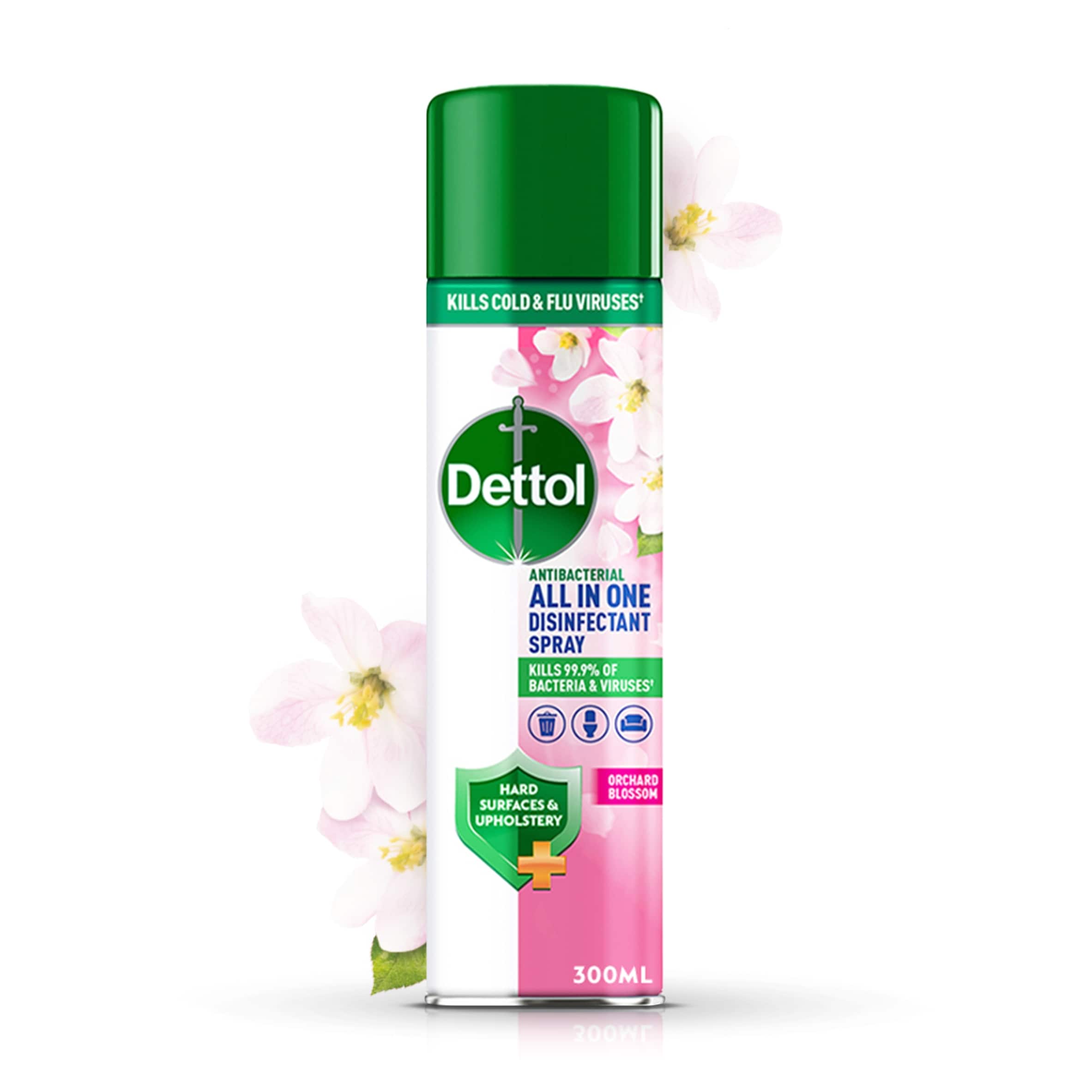 Dettol All In One Disinfectant Spray Orchard Blossom 300ml thumbnail 2