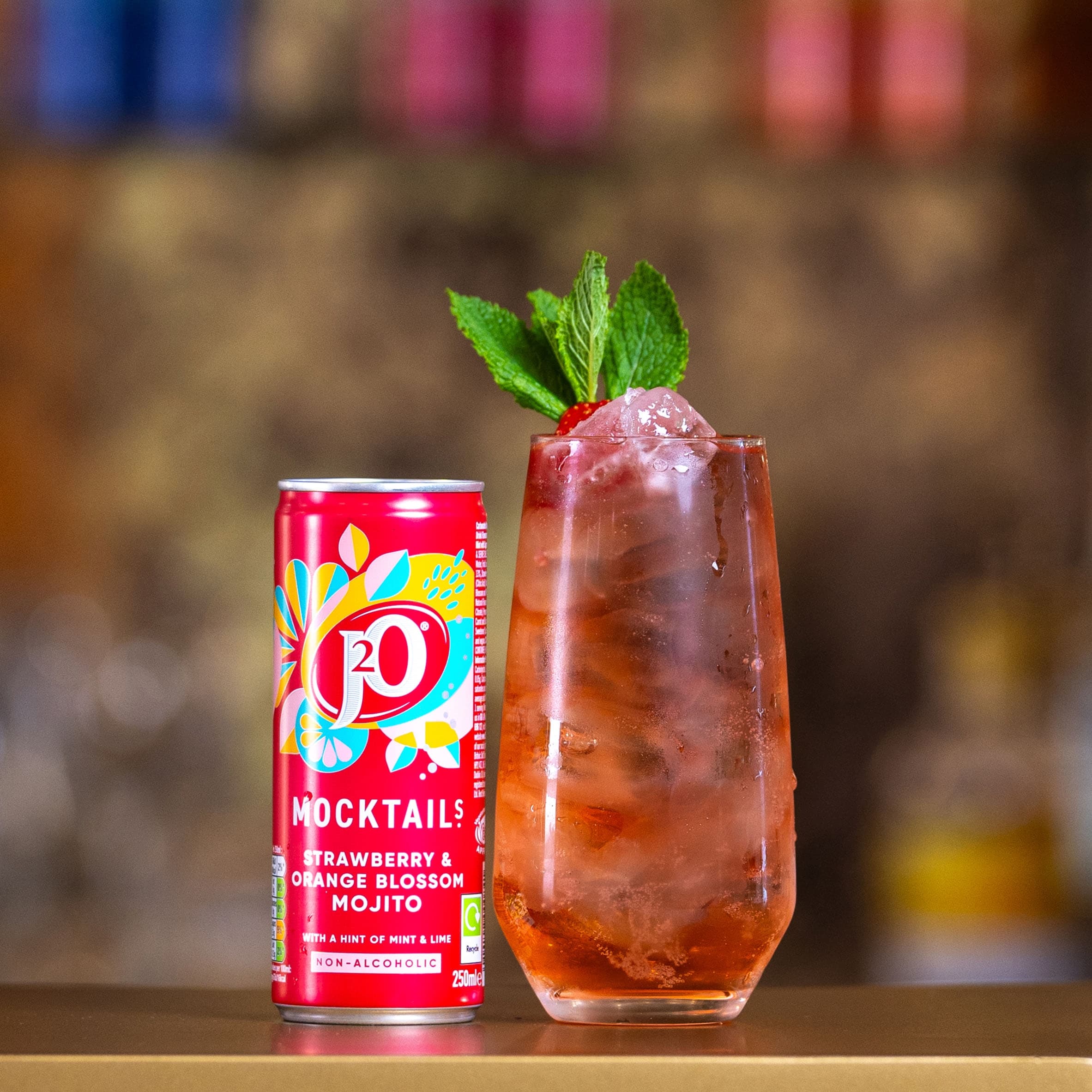 J20 Mocktails Strwb/Orng Blossom Mojito 250Ml thumbnail 2