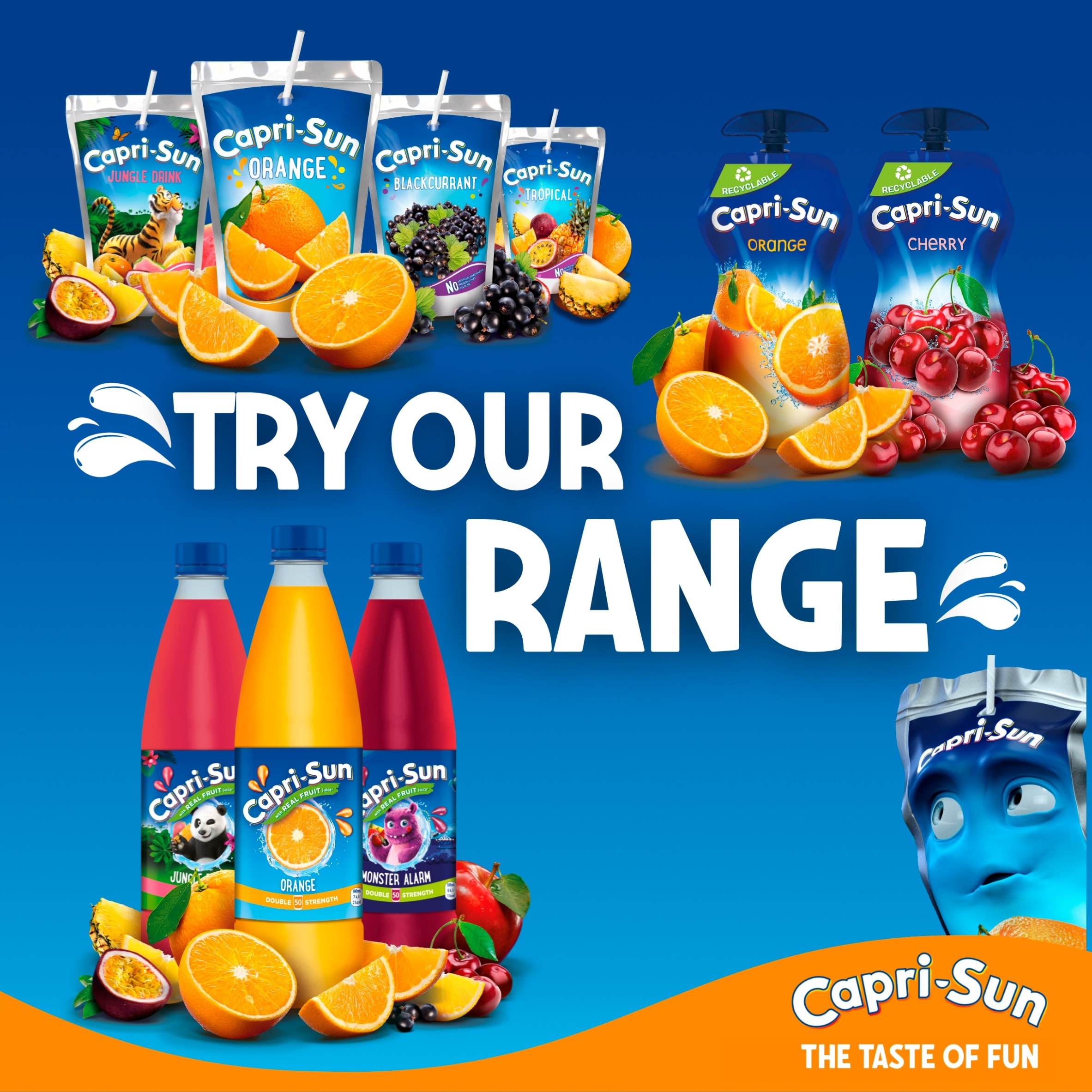 Capri-Sun Zero Orange 8 x 200ml Kids' Juice Drink thumbnail 3