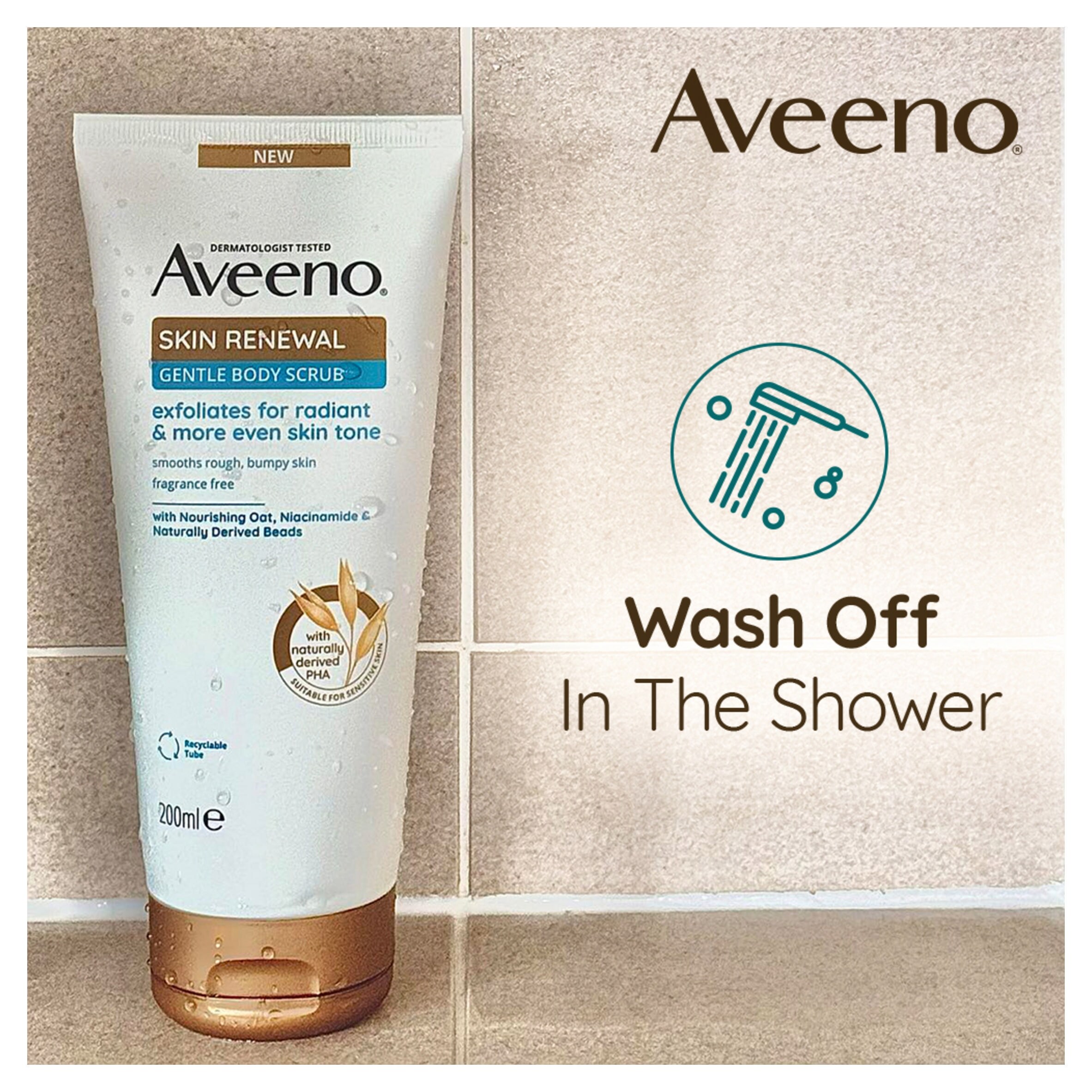 Aveeno Skin Renewal Gentle Body Lotion Scrub Rough & Bumpy Skin 200ml thumbnail 5