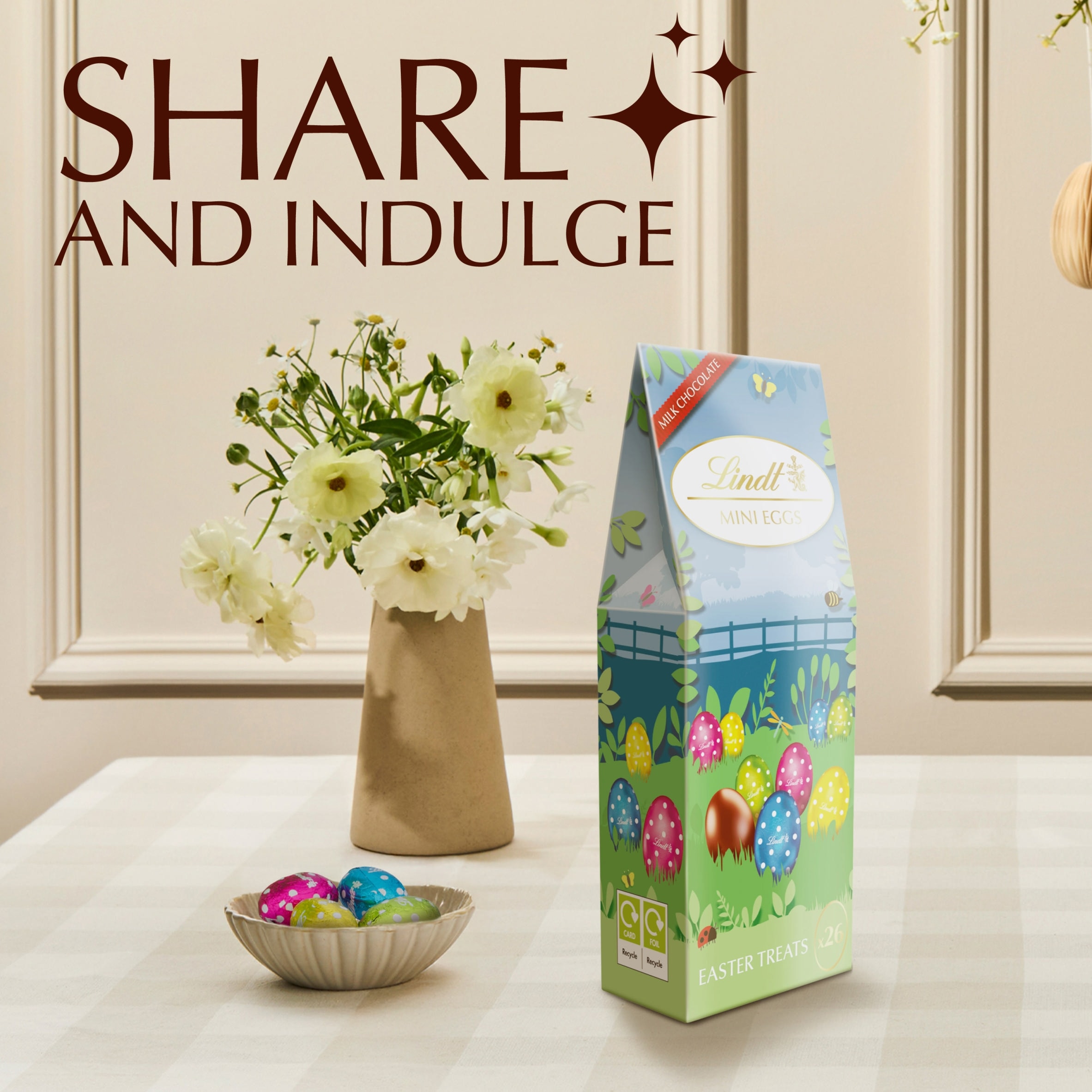 Lindt Mini Easter Eggs Milk Chocolate 155g thumbnail 3