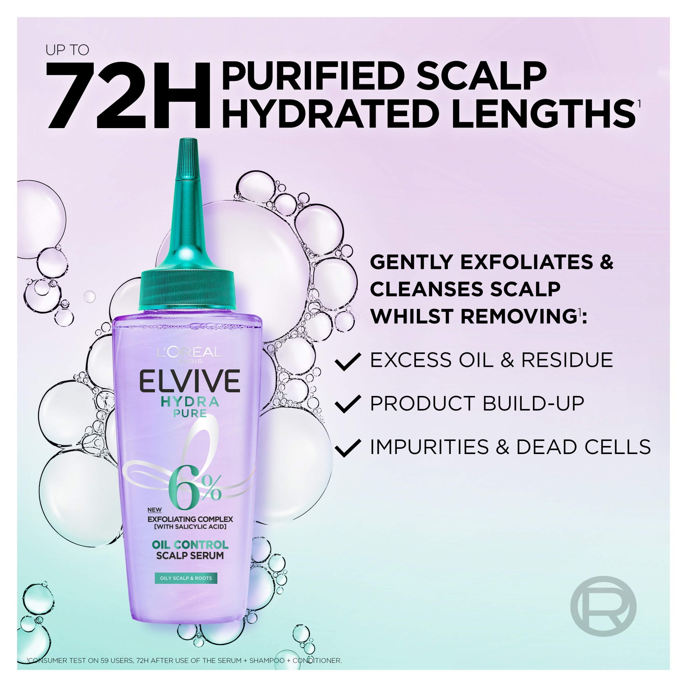 L'Oreal Paris Elvive Hydra Pure Oil Control Scalp Serum 102ml thumbnail 2