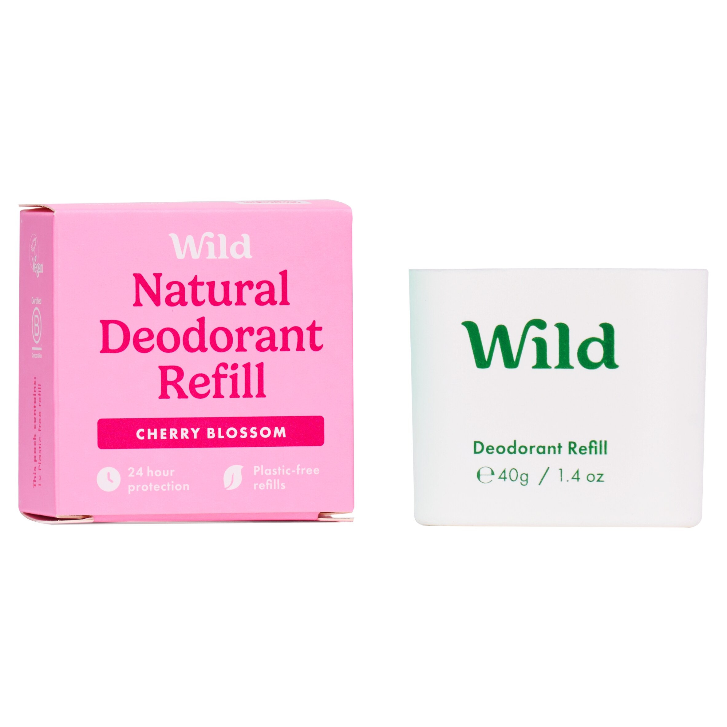 Wild Natural Deodorant Refill Cherry Blossom 40g thumbnail 2
