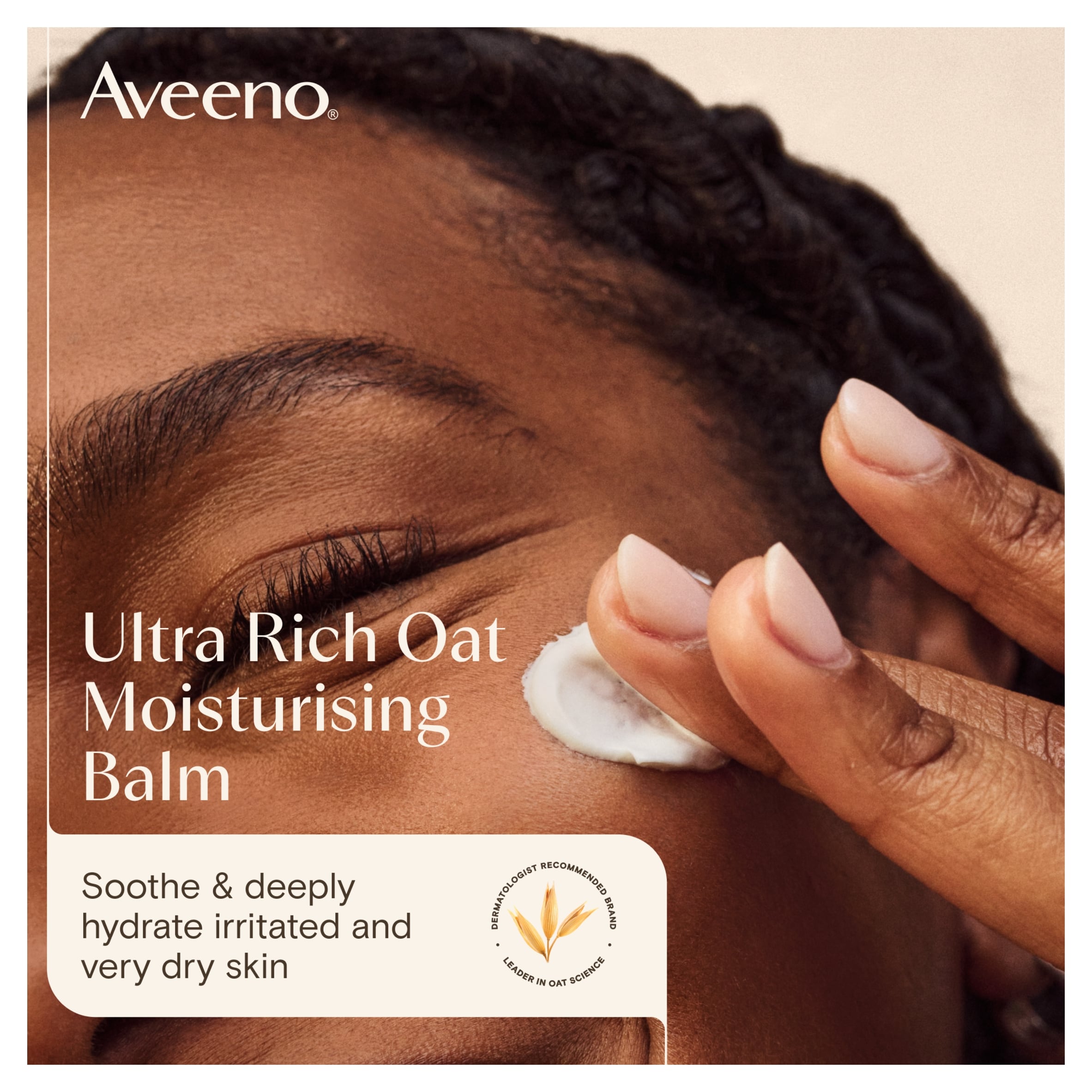 Aveeno Face CALM & RESTORE Ultra Rich Oat Face Cream Moisturiser 50ml thumbnail 2