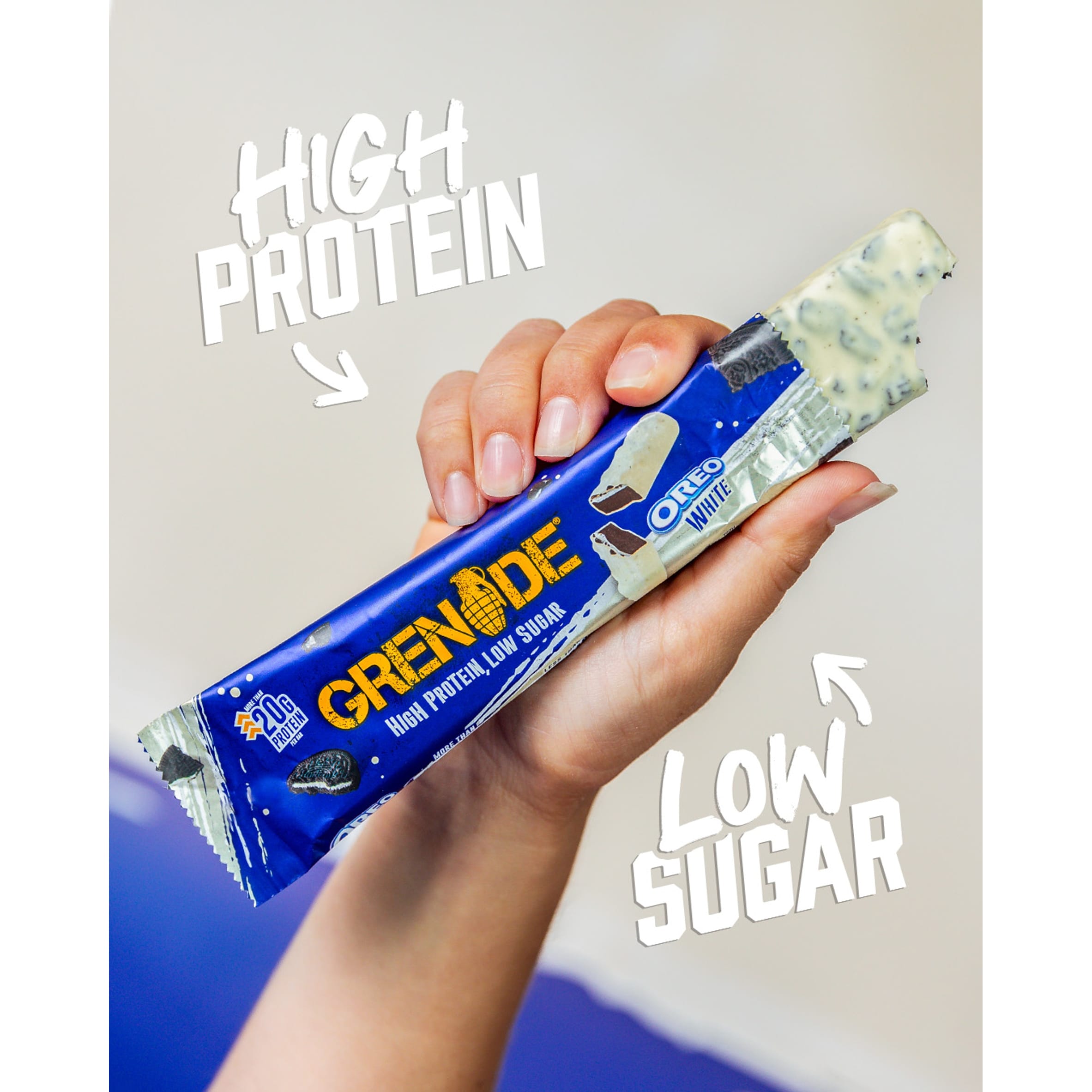 Grenade White Chocolate Oreo Protein Bar 60g thumbnail 3