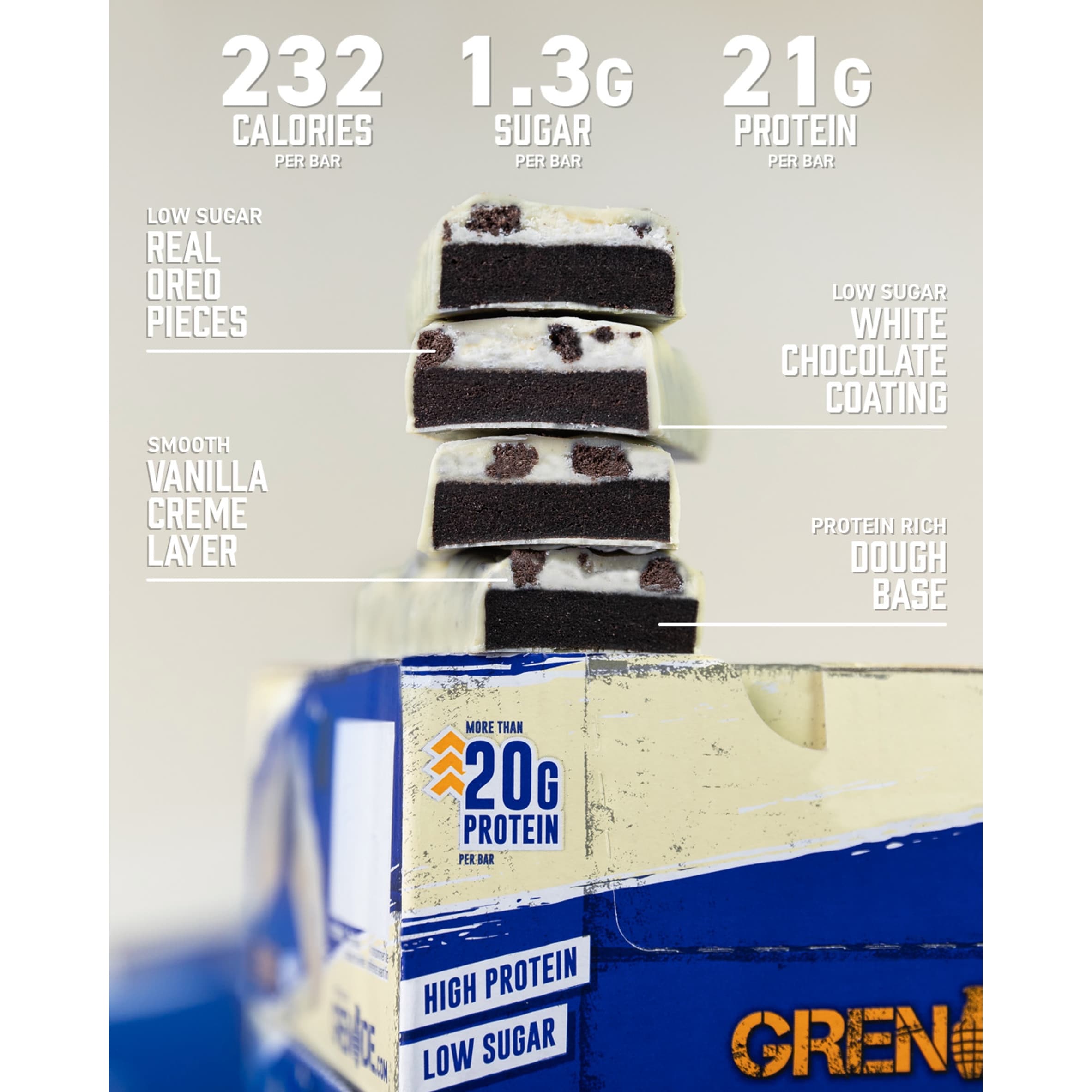 Grenade White Chocolate Oreo Protein Bar 60g thumbnail 4