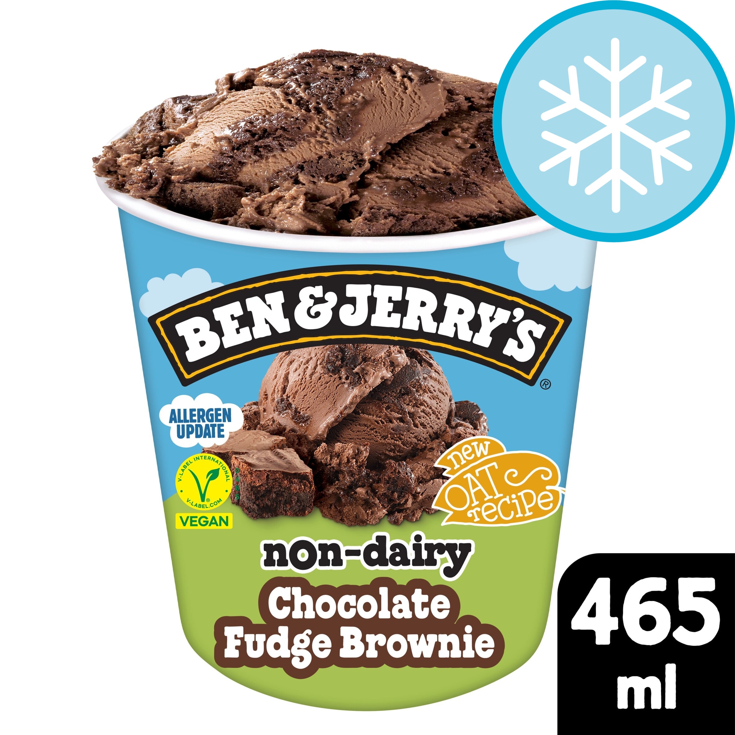 Ben & Jerry's Non Dairy Chocolate Fudge Brownie Vegan Ice Cream Tub