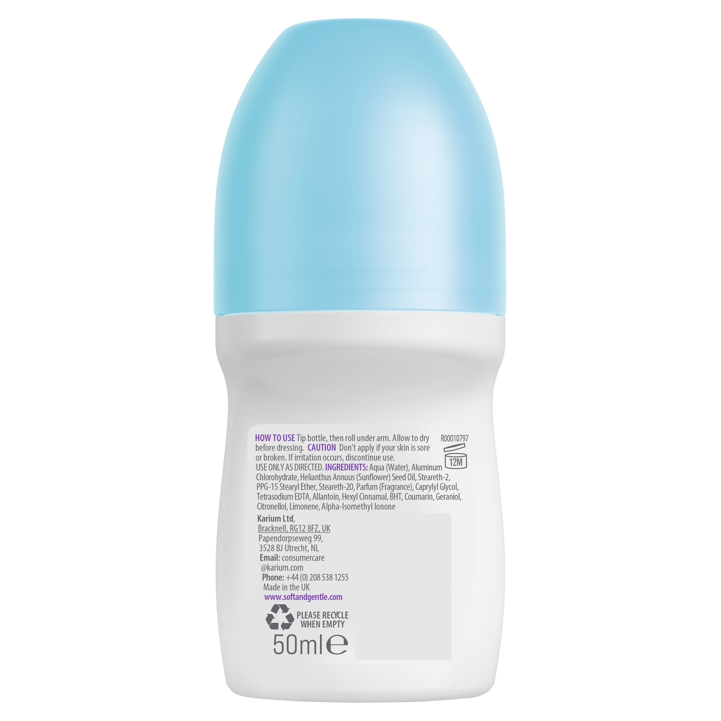 Soft & Gentle Cotton Touch Antiperspirant Deodorant Roll On 50ml thumbnail 2