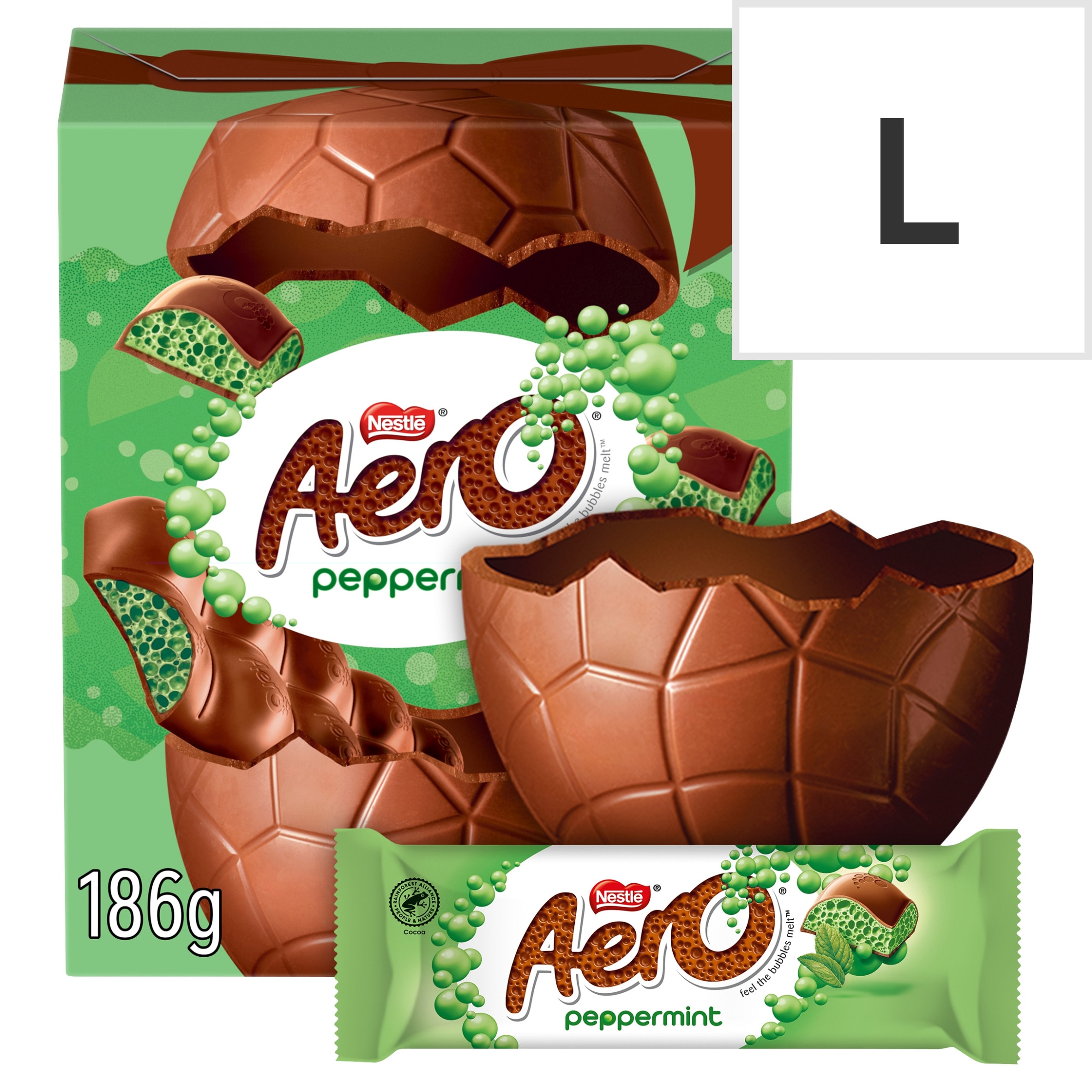 Aero Peppermint Milk Chocolate Easter Egg With Bar 186G