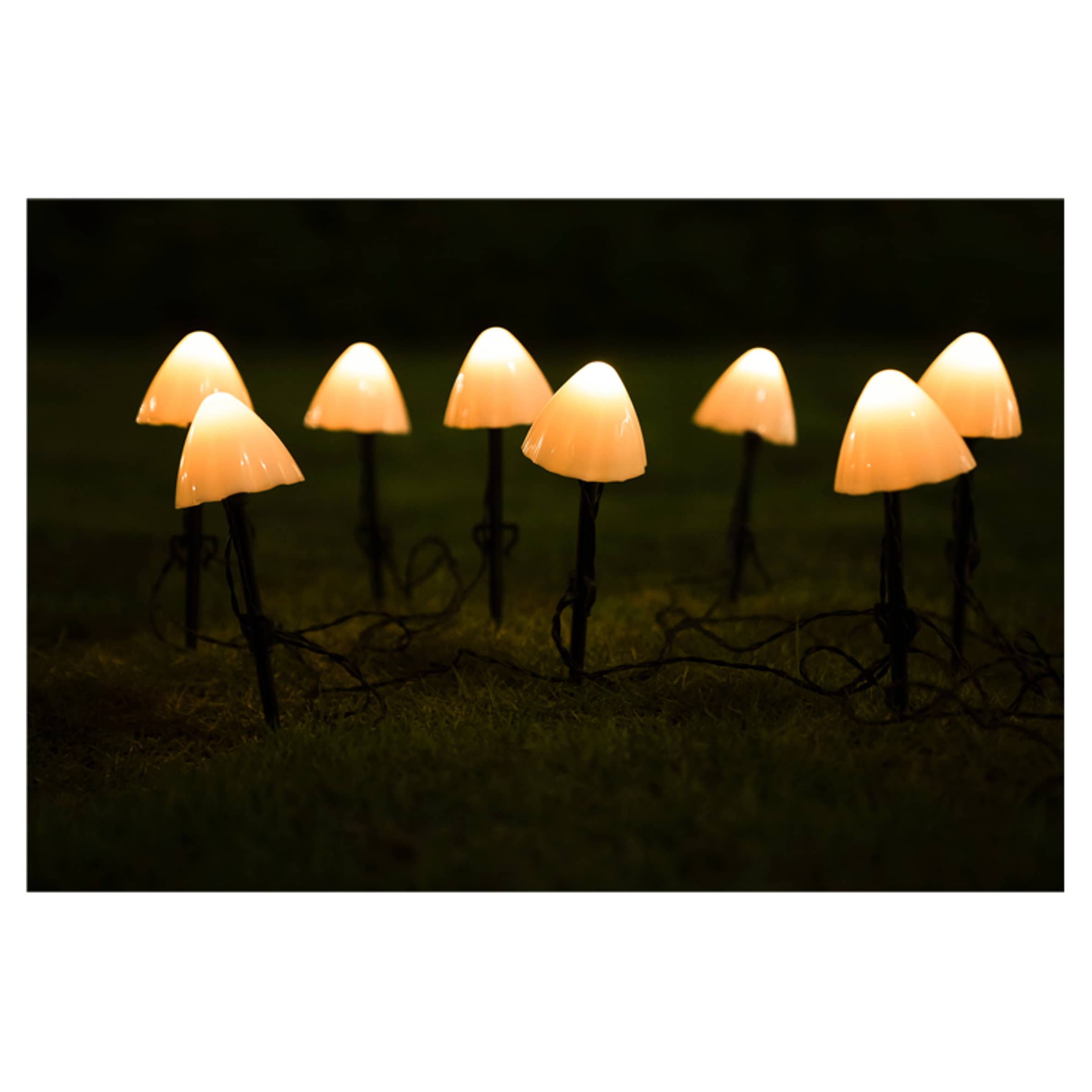 Tesco 10 Mushroom Solar String Lights 4.5M thumbnail 2