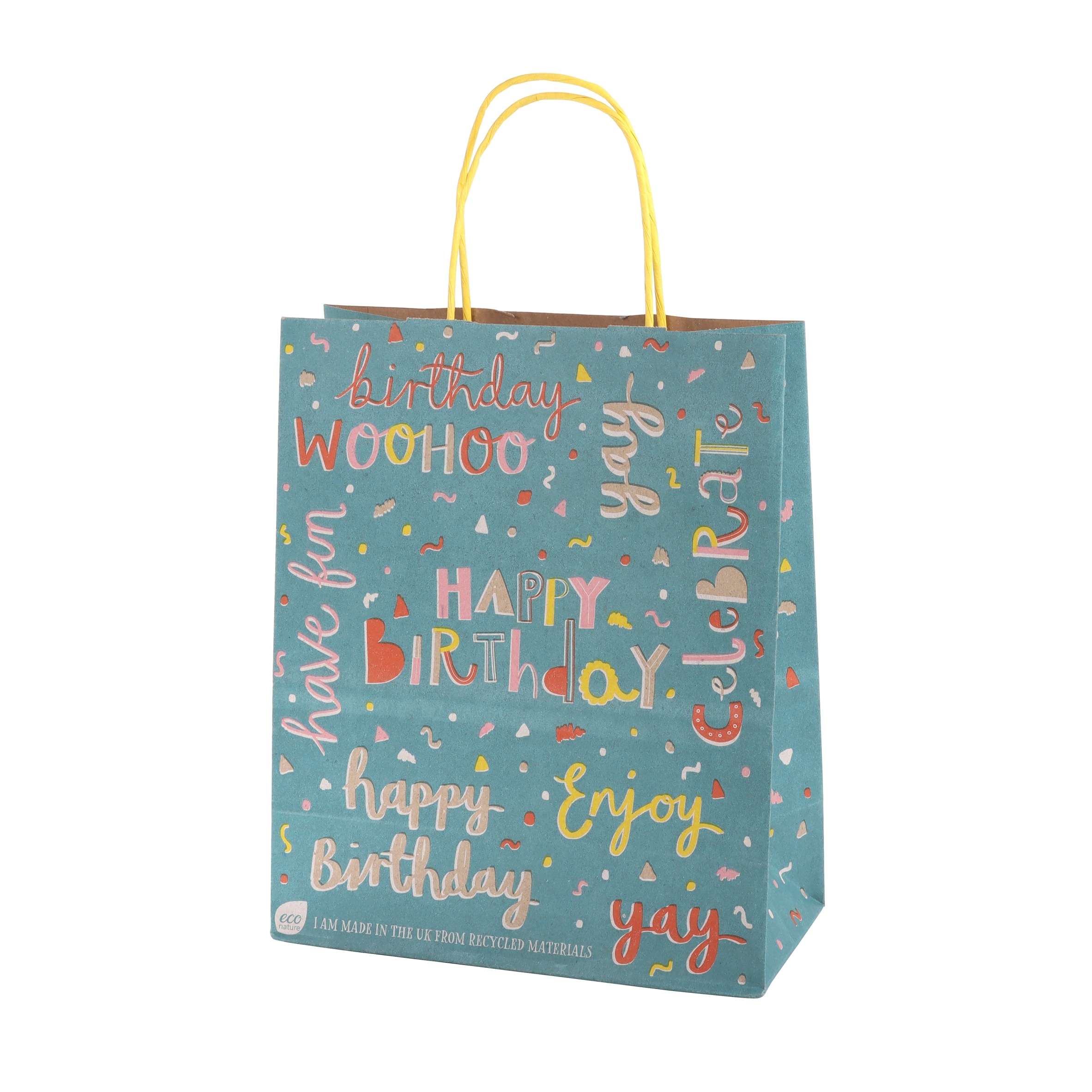 ECO Nature Birthday Text Medium Bag