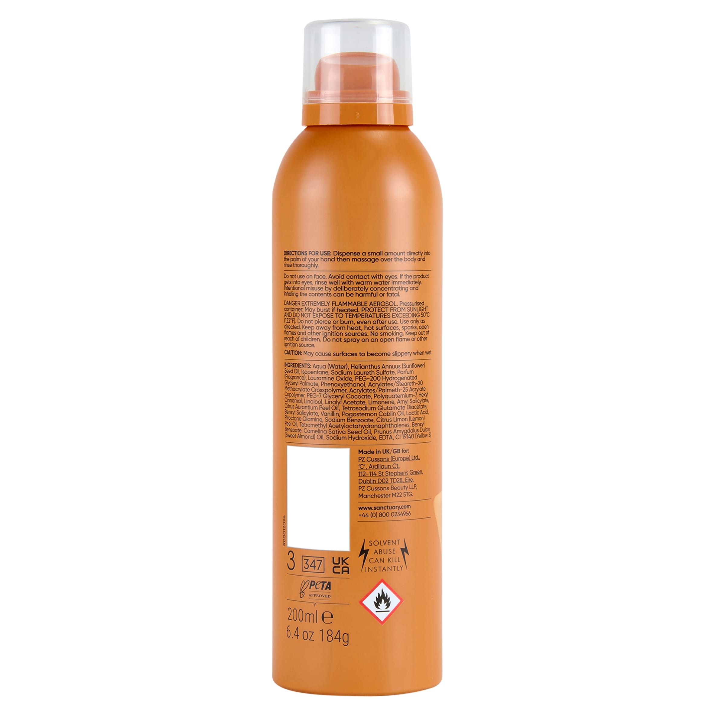 Sanctuary Spa Signature Natural Oils Ultra Rich Shower Burst 200ml thumbnail 2