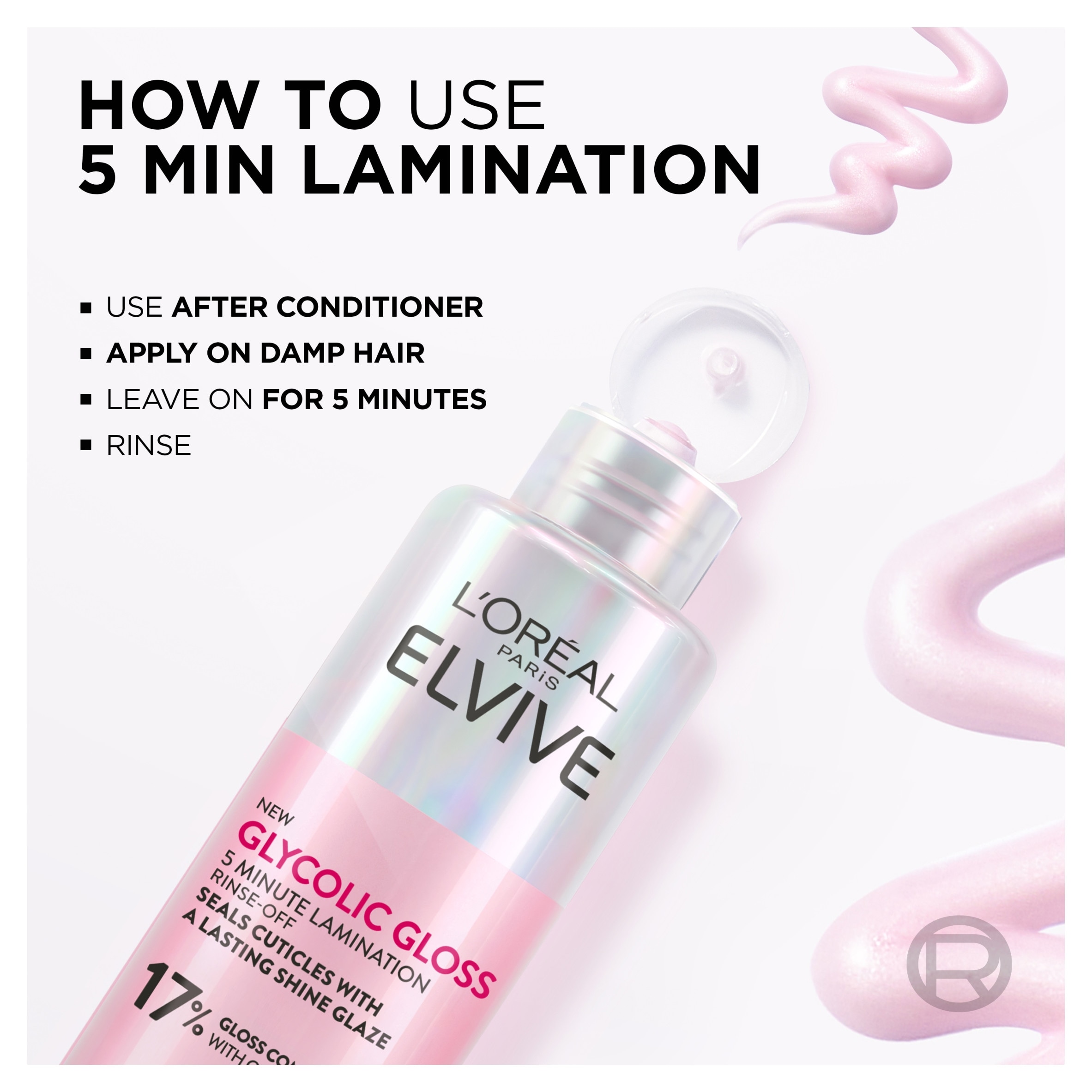 L'Oreal Paris Elvive Glycolic Gloss 5 Minute Lamination 200ml thumbnail 4