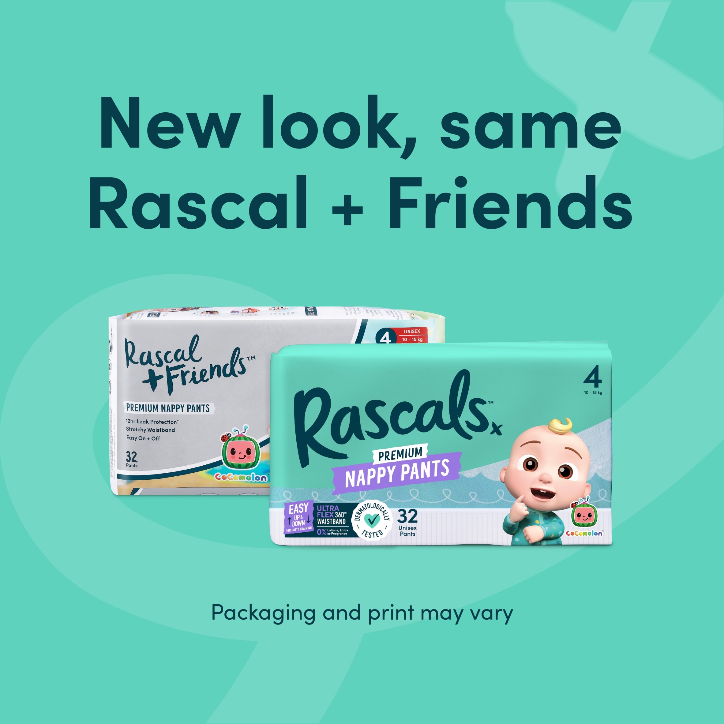 Rascals Premium CoComelon Nappy Pants, Size 5 | 48 Jumbo Pack thumbnail 2