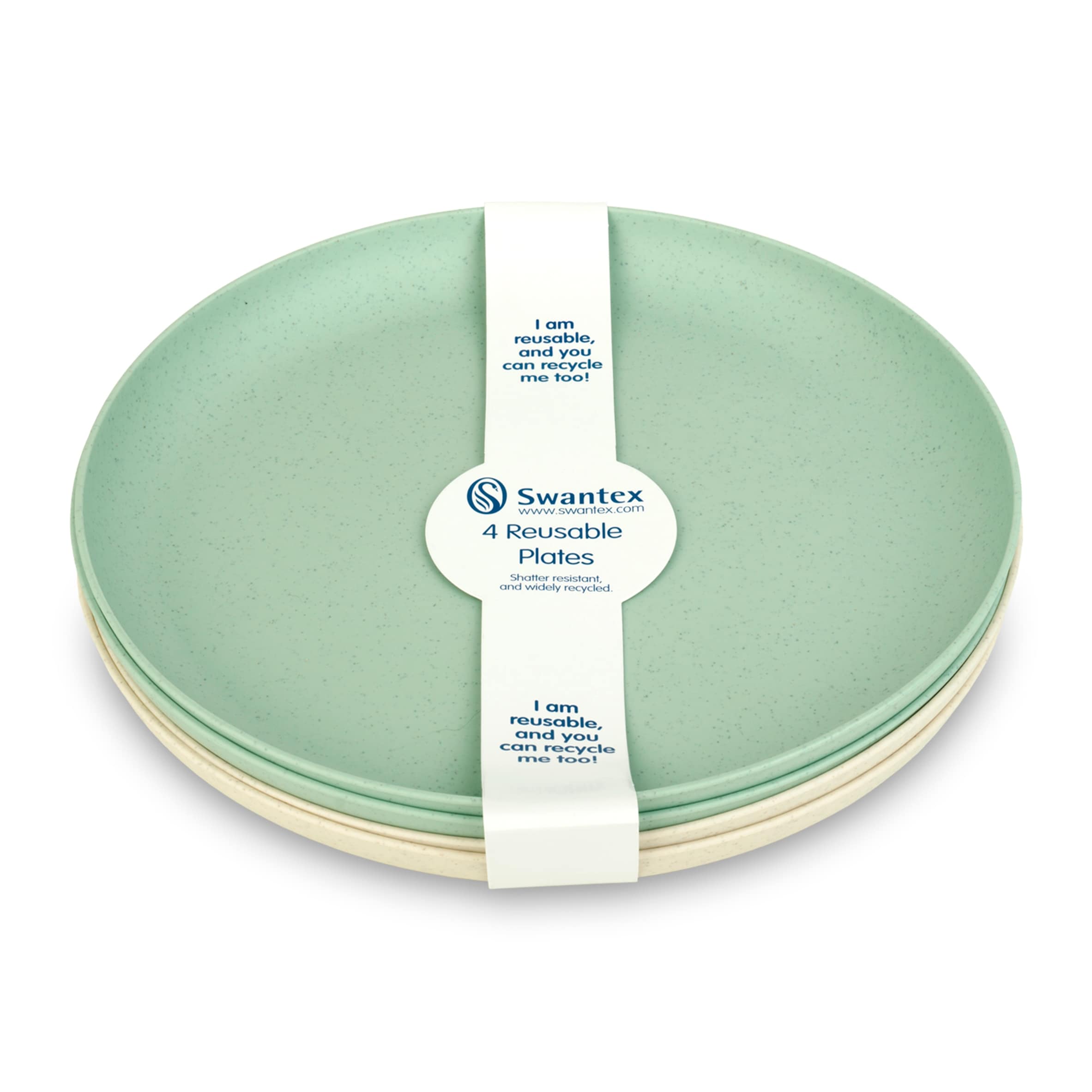 Swantex Reusable Plates Mixed Colours 4pk