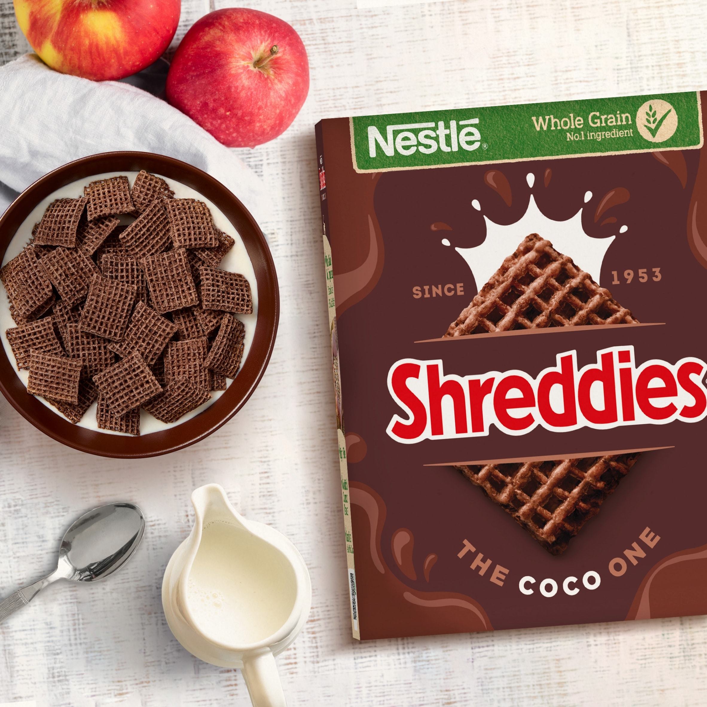 Nestlé Shreddies Coco Chocolate Malted Wheats Breakfast Cereal 600g thumbnail 2