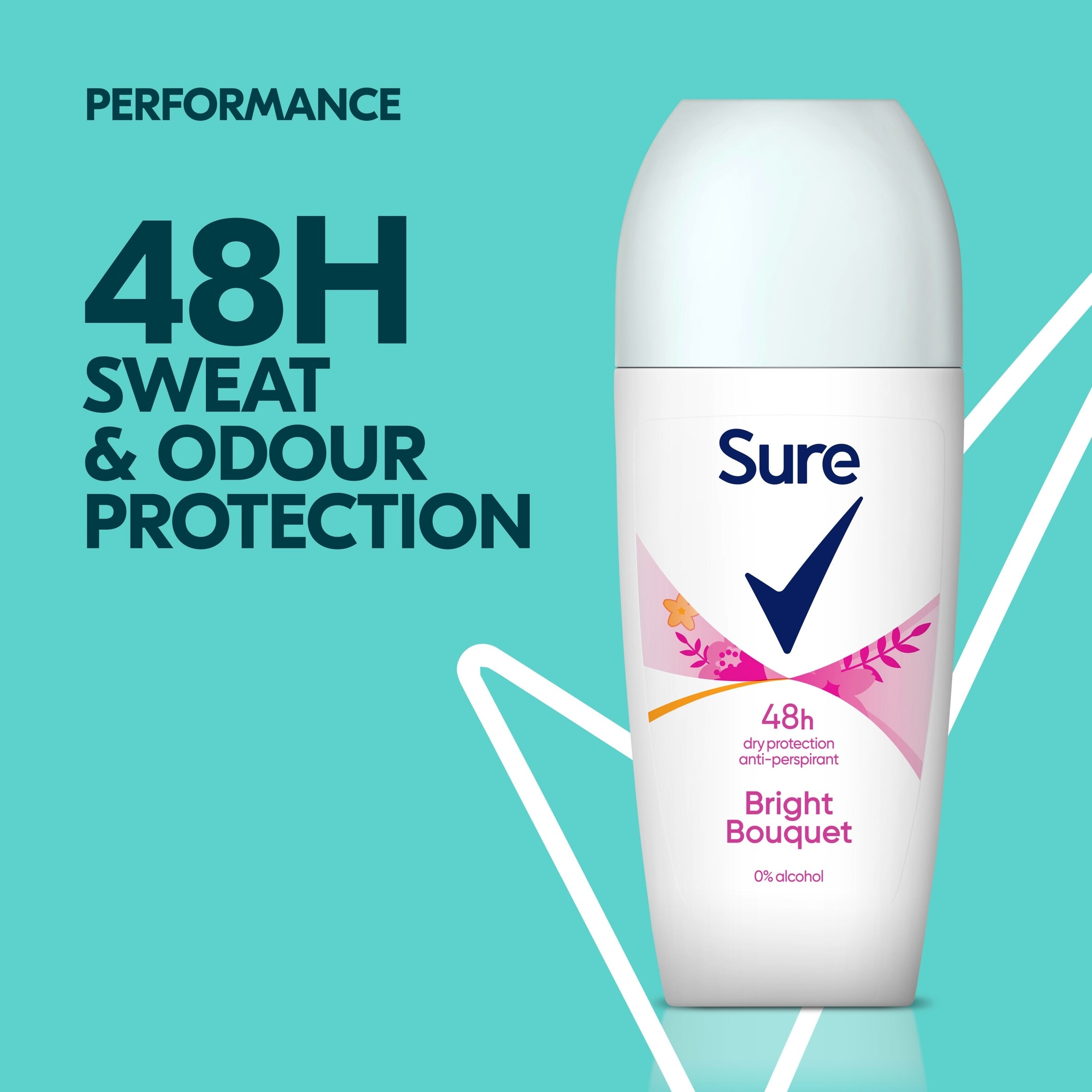 Sure Women Bright Bouquet 48h Antiperspirant Deodorant Roll On 50ml thumbnail 2