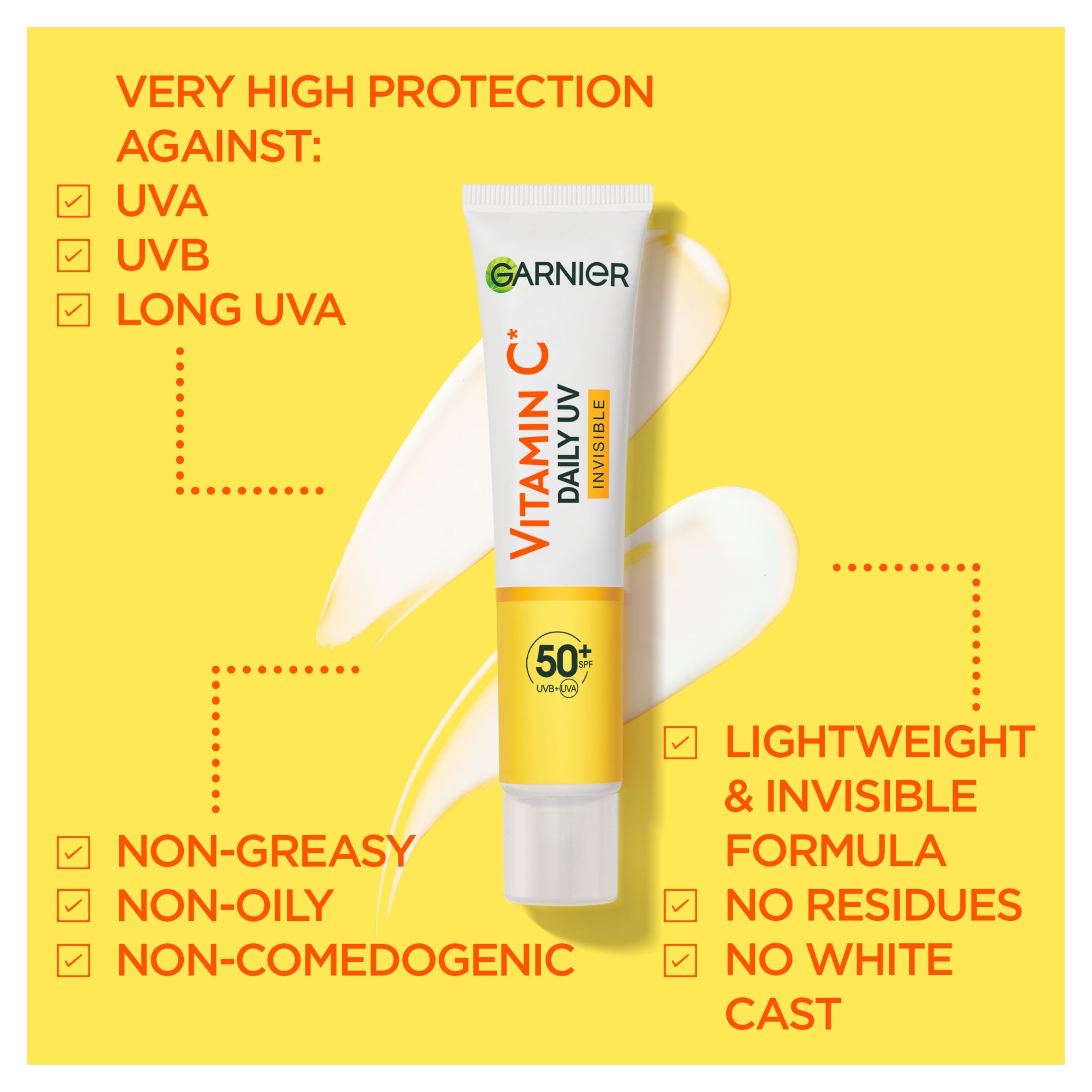 Garnier Vitamin C Daily UV Fluid Invisible SPF50 40ml thumbnail 4