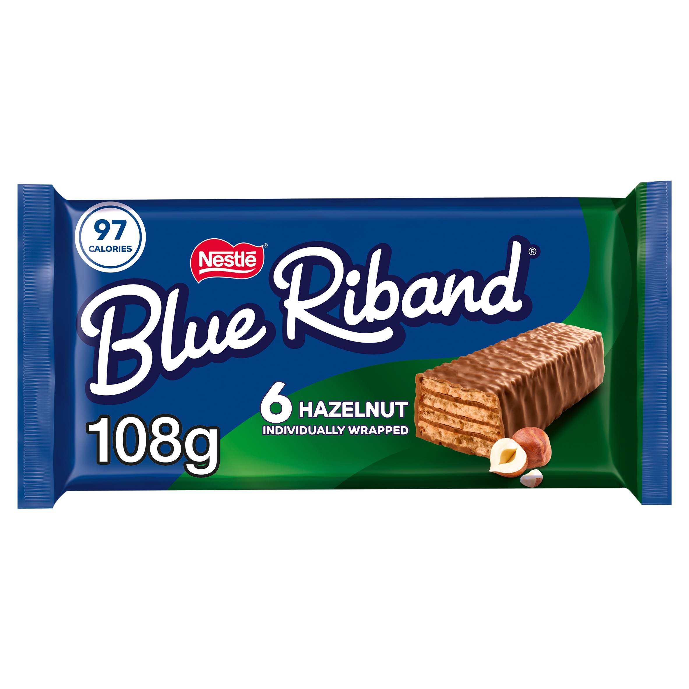 Blue Riband Hazelnut Wafer Biscuit Bar 6 Pack Multipack 108g