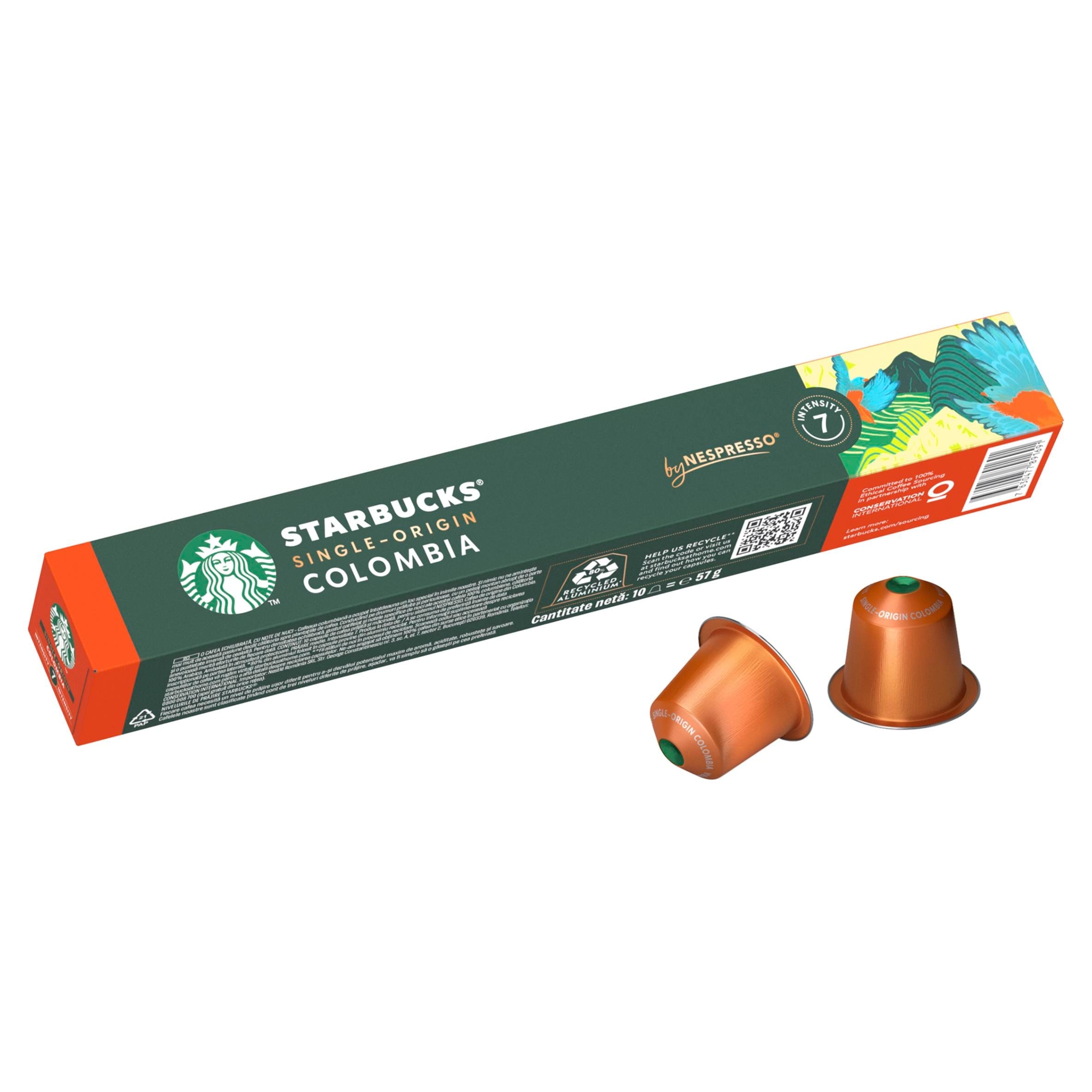 Starbucks by Nespresso Single-Origin Colombia Espresso Coffee Pods x10 57g thumbnail 2