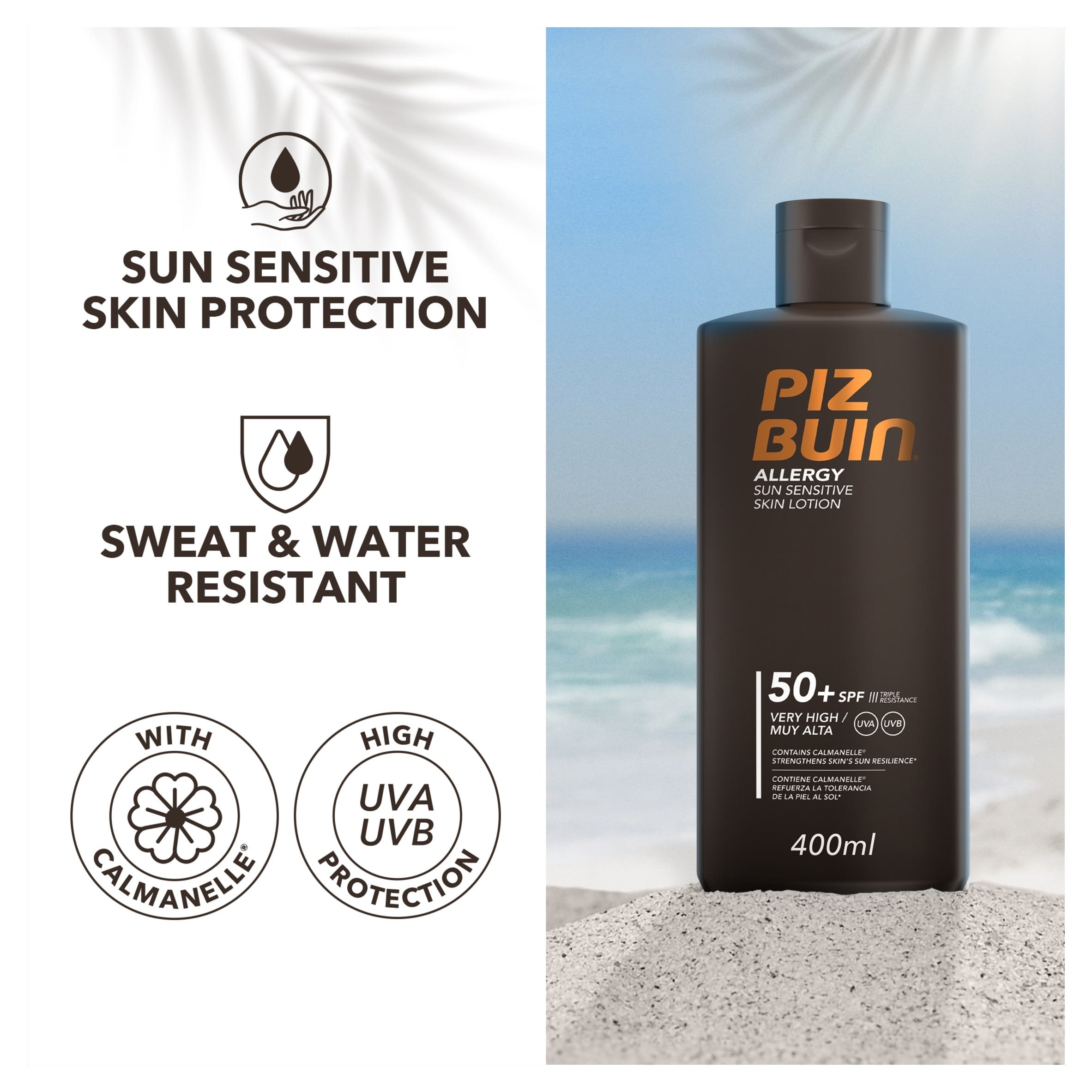 PIZ BUIN Allergy Sun Sensitive Skin Lotion SPF50+ 400ml thumbnail 2