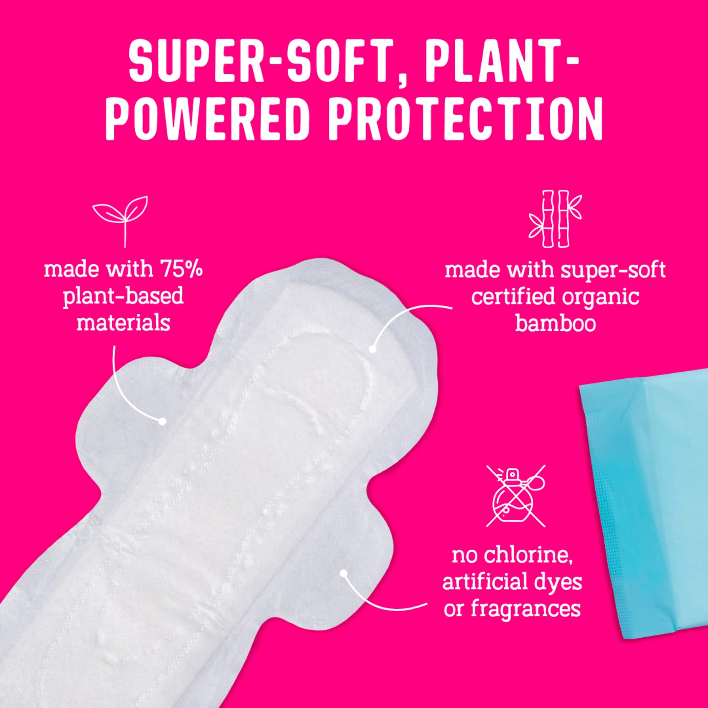 Flo Bamboo Winged & Ultra Thin Night Pads x14 thumbnail 2
